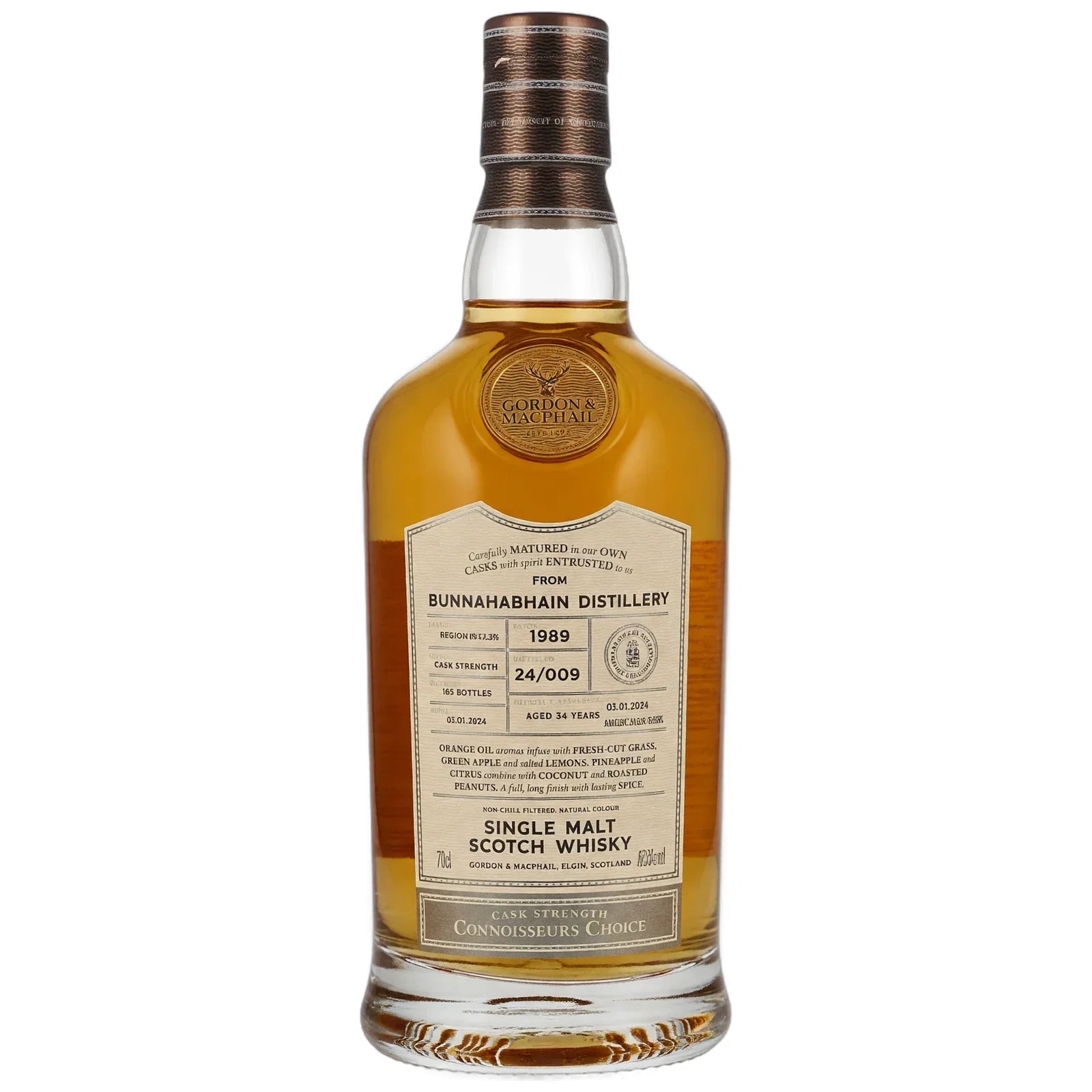 Bunnahabhain 34 Years Old 1989 Connoisseurs Choice Cask Strength Gordon Gordon & Macphail 5891