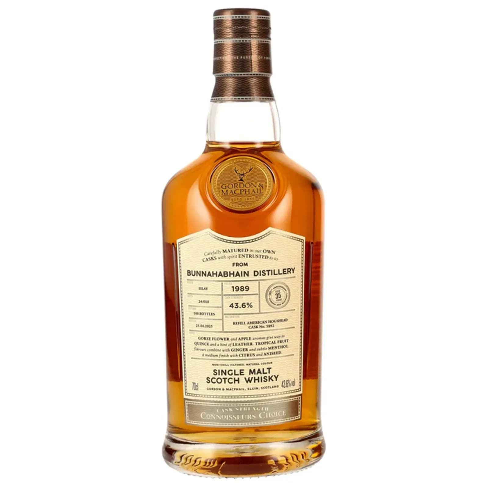 Bunnahabhain 35 Years Old 1989 Connoisseurs Choice Cask Strength Gordon & MacPhail Cask 5892