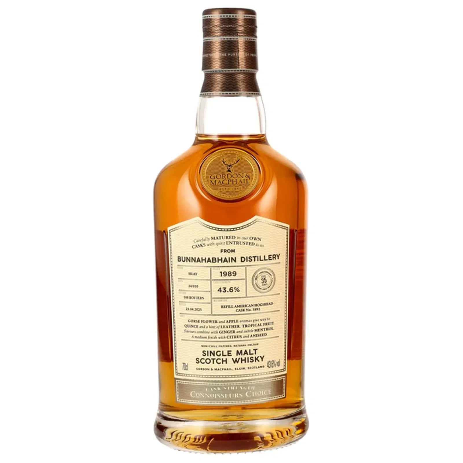 Bunnahabhain 35 Years Old 1989 Connoisseurs Choice Cask Strength Gordon & MacPhail Cask 5892