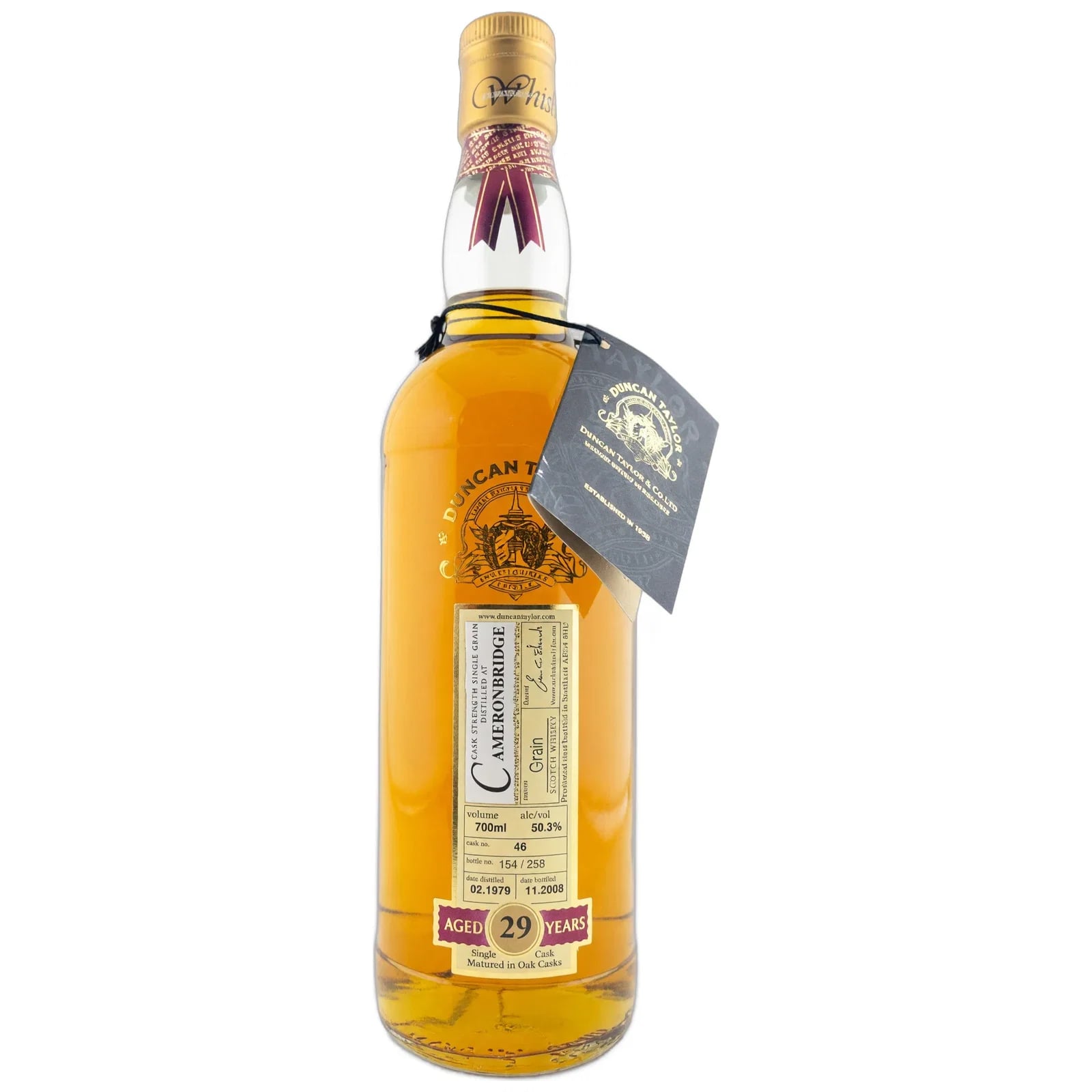 Cameronbridge 29 Years Old 1979 Rare Auld Duncan Taylor 46