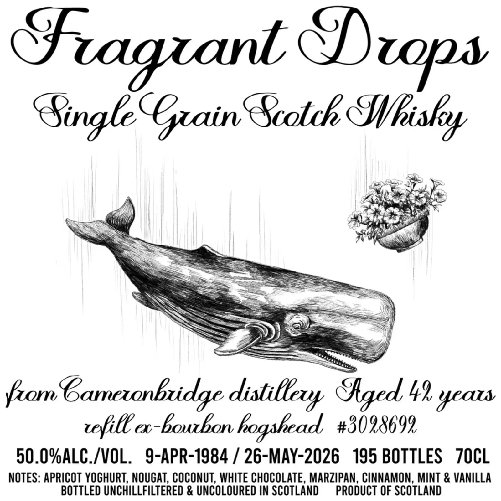 Cameronbridge 42 Years Old 1984 Fragrant Drops Cask Nr. 3028692