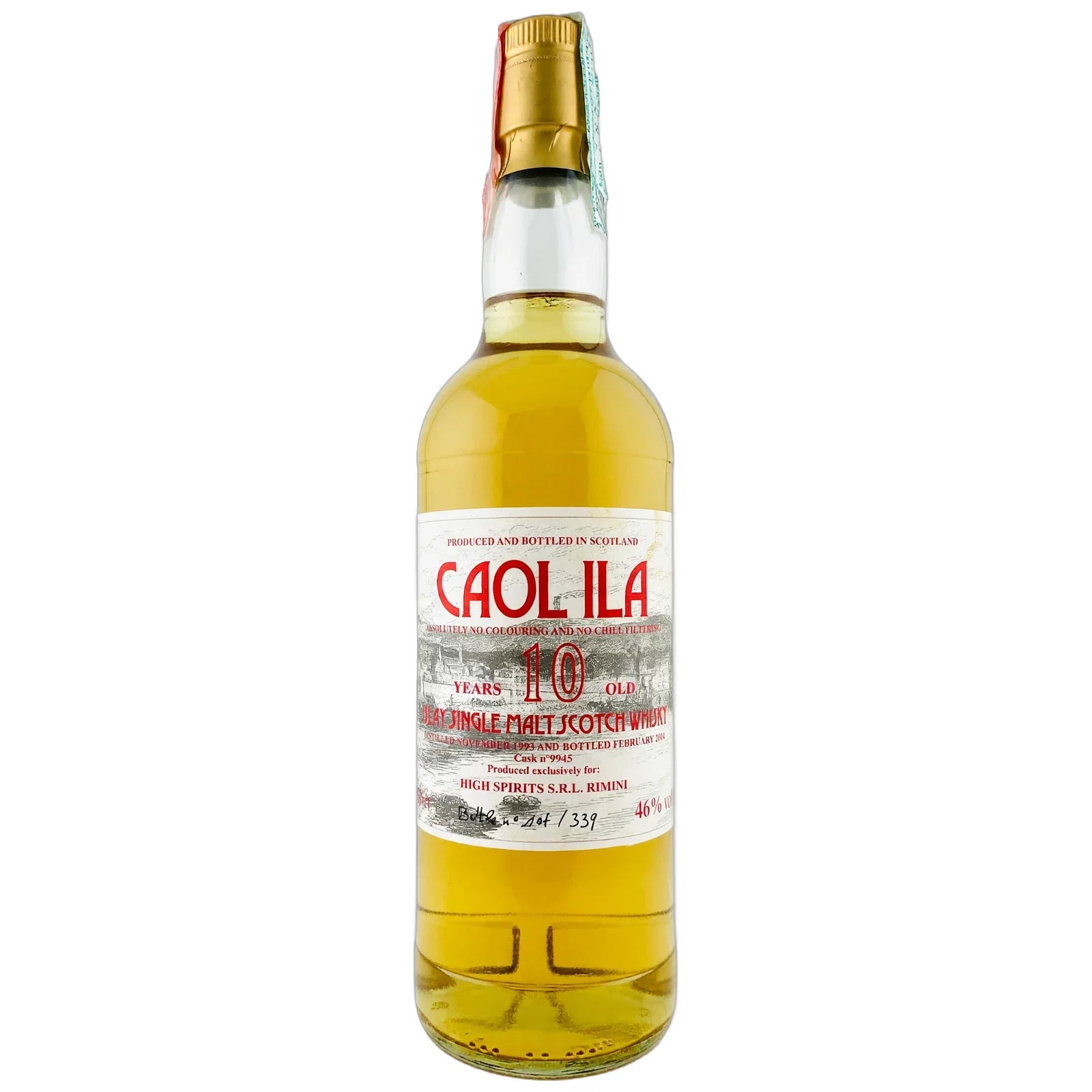 Caol Ila 10 Years Old 1993 High Spirits' Collection Cask Nr. 9945