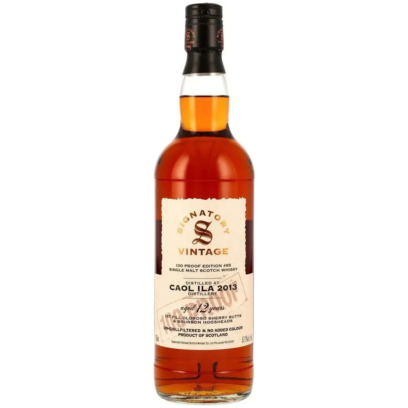 Caol Ila 12 Years Old 2013 100 Proof Edition #65