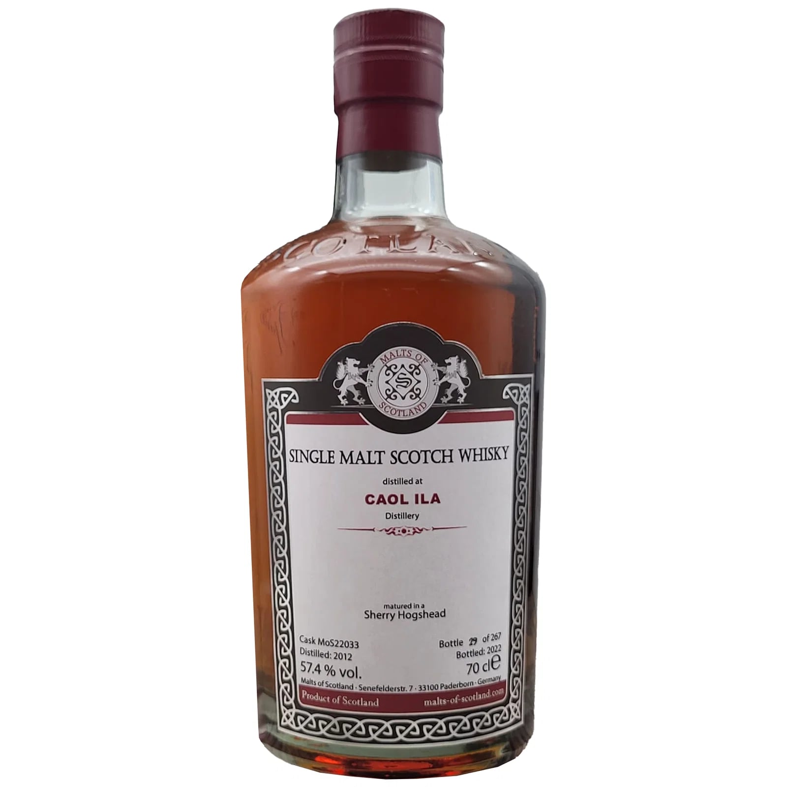 Caol Ila 2012 Malts of Scotland MoS 22023