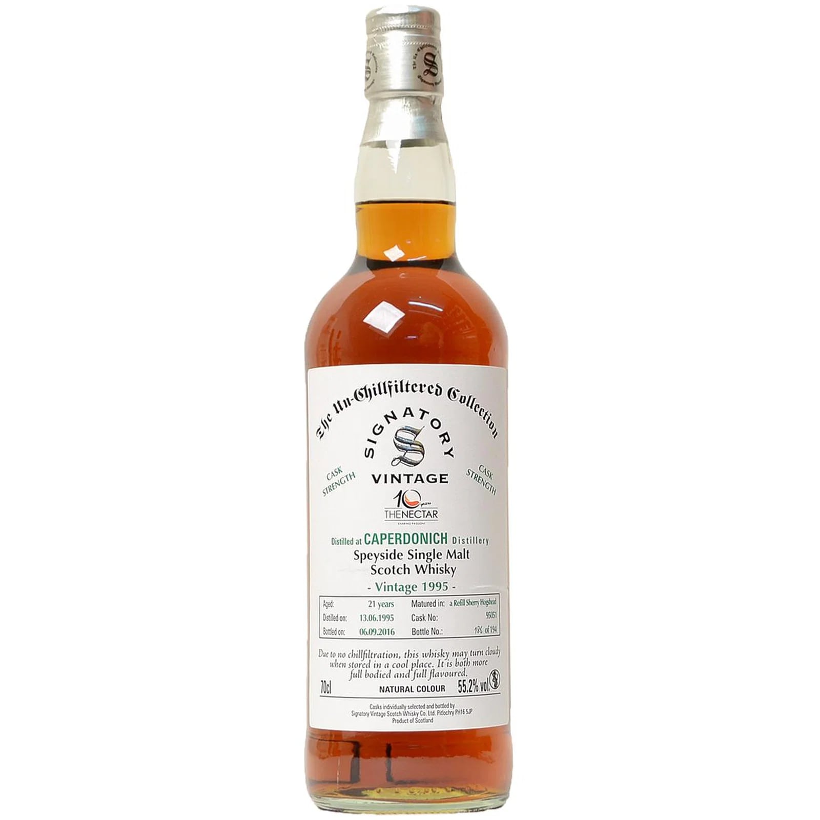 Caperdonich 21 Years Old 1995 The Un Chillfiltered Collection - Cask Strength Signatory Vintage 95051