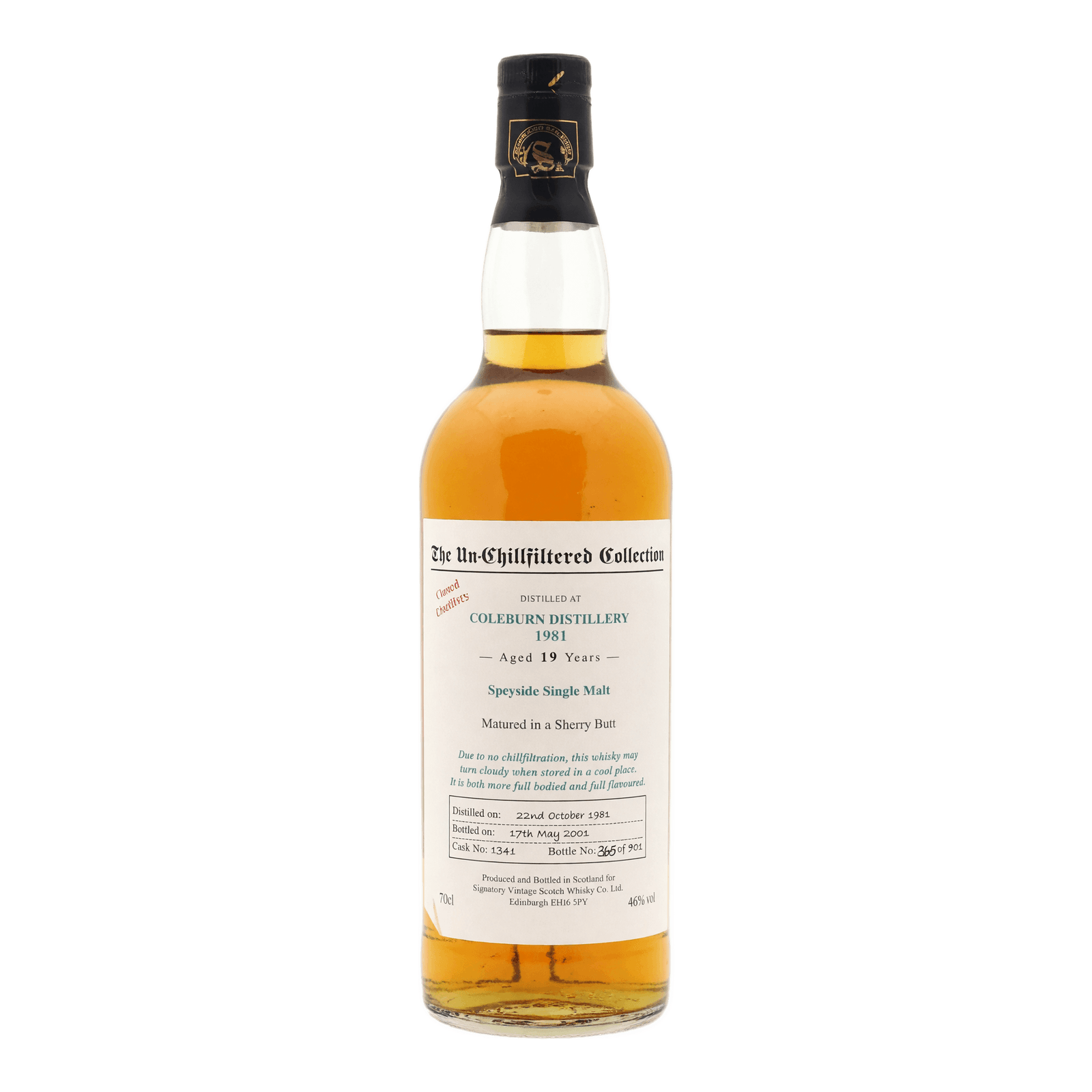 Coleburn 19 Years Old 1981 The Un Chillfiltered Collection Signatory Vintage 1341