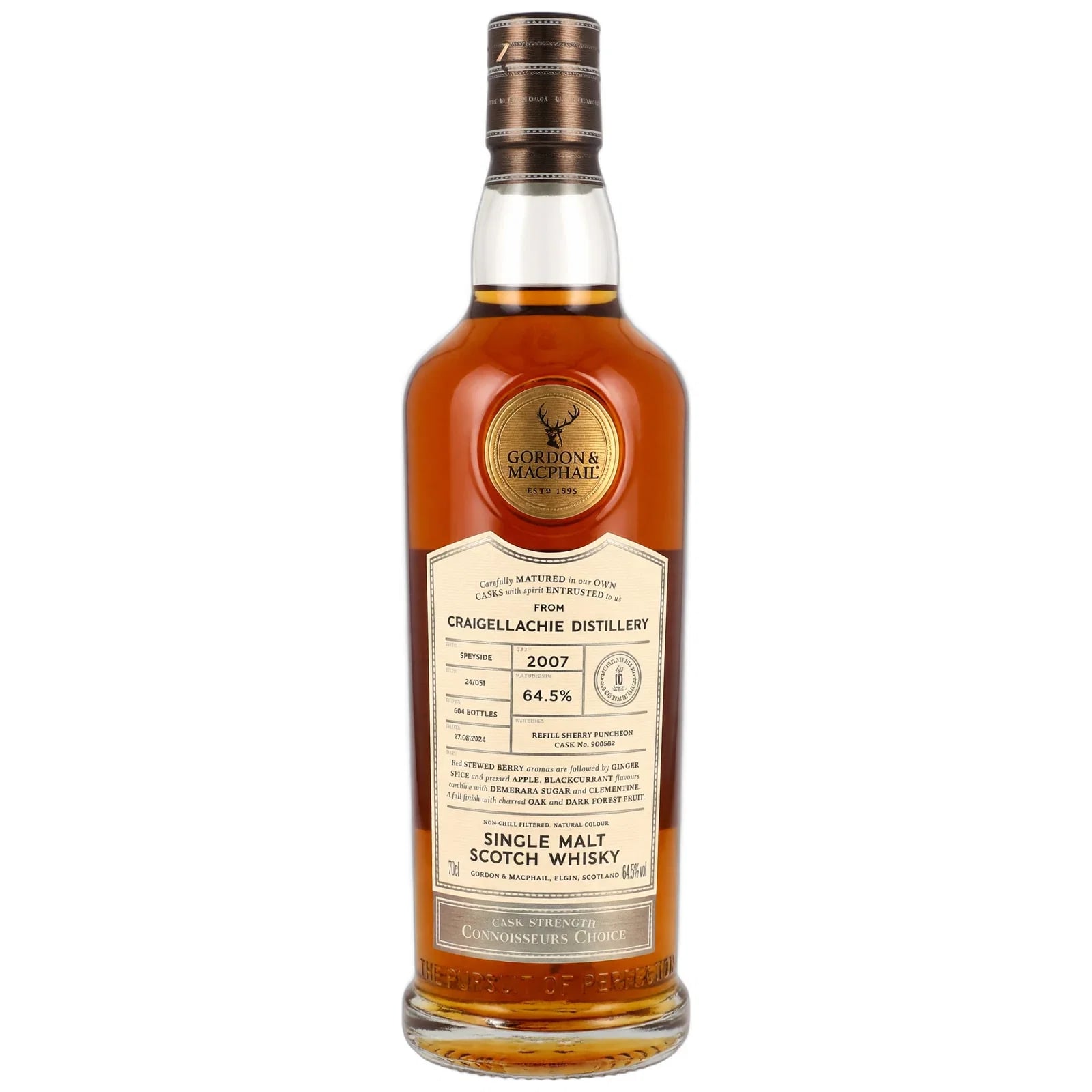 Craigellachie 16 Years Old 2007 Connoisseurs Choice Cask Strength Gordon & Macphail Cask Nr. 900582