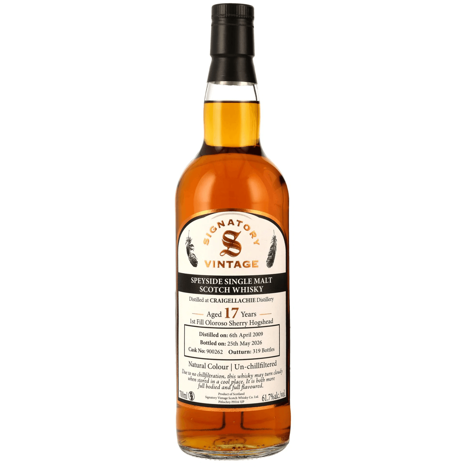 Craigellachie 17 Year Old 2009 Signatory Vintage Cask Nr.900262