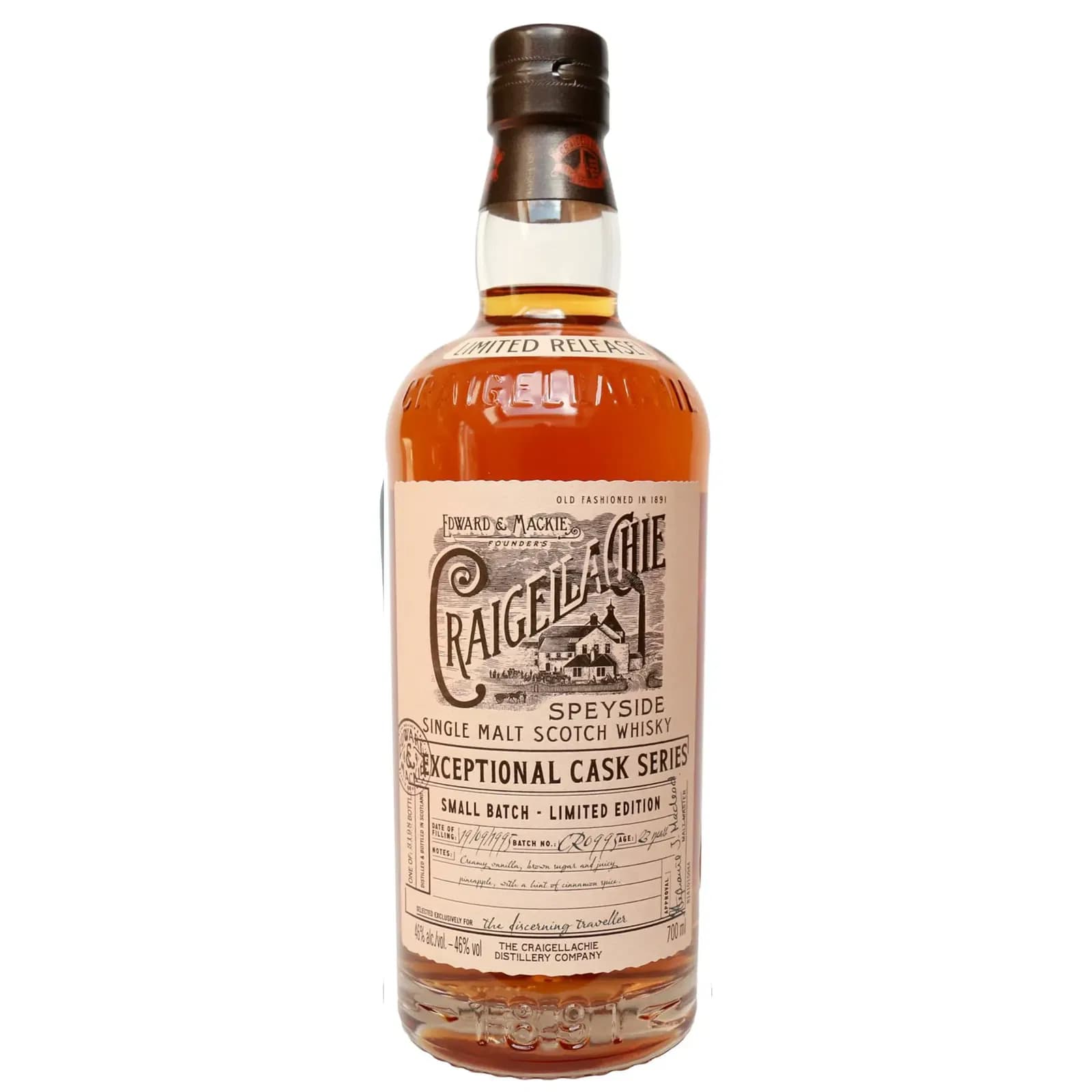 Craigellachie 23 Years Old 1995 Exceptional Cask Series Small Batch Limited Edition