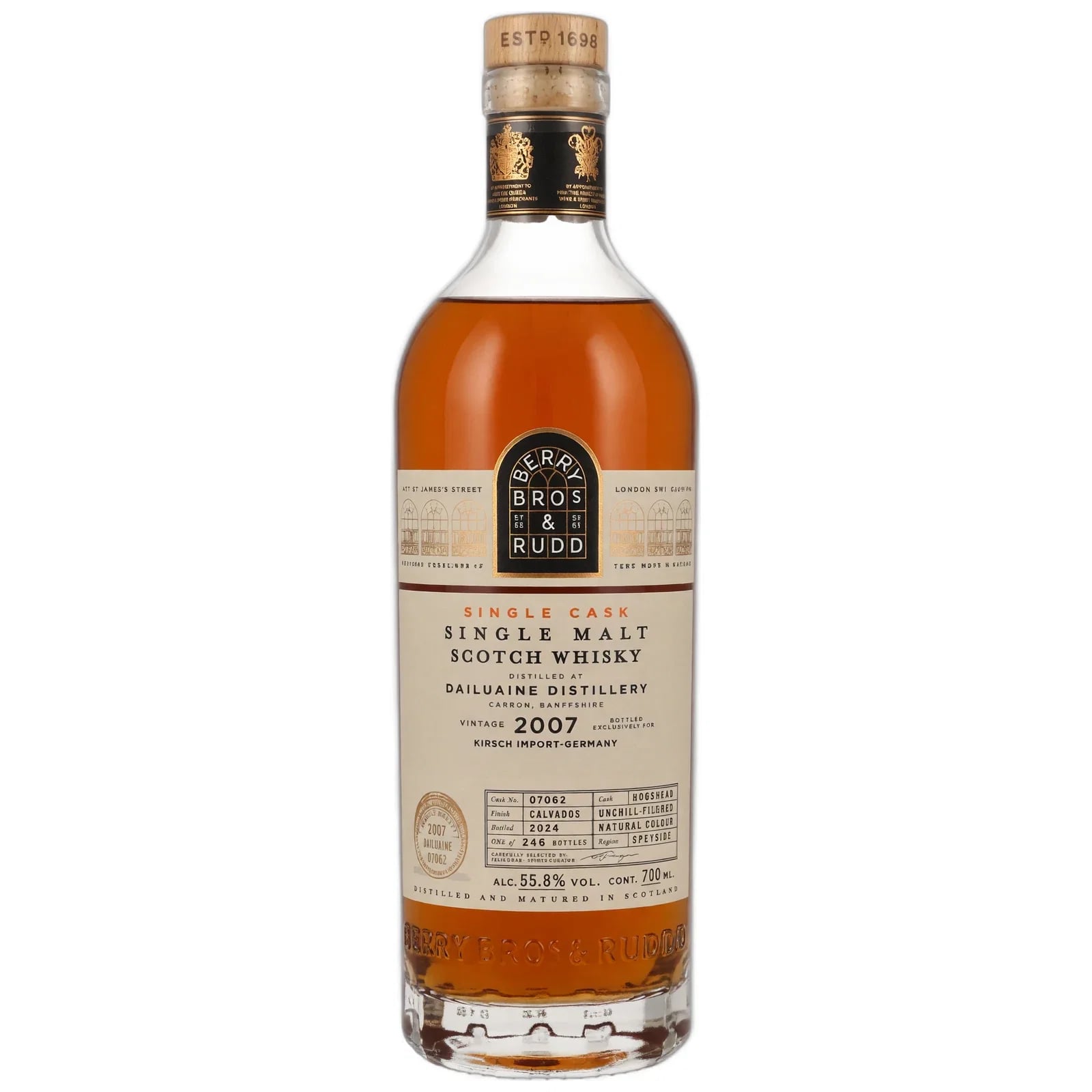 Dailuaine 2007 Single Cask Berry Bros & Rudd Cask Nr. 07062