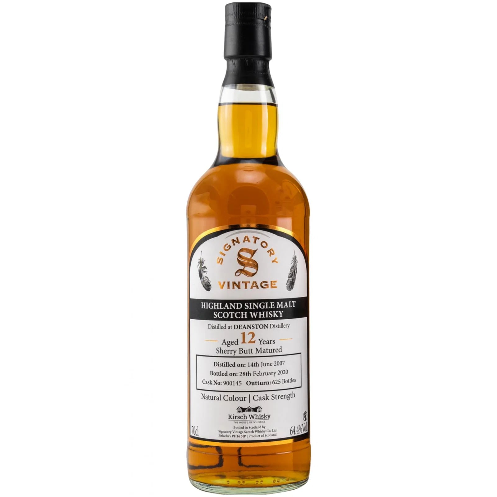 Deanston 12 Years Old 2007 Natural Colour Cask Strength Signatory Vintage 900145