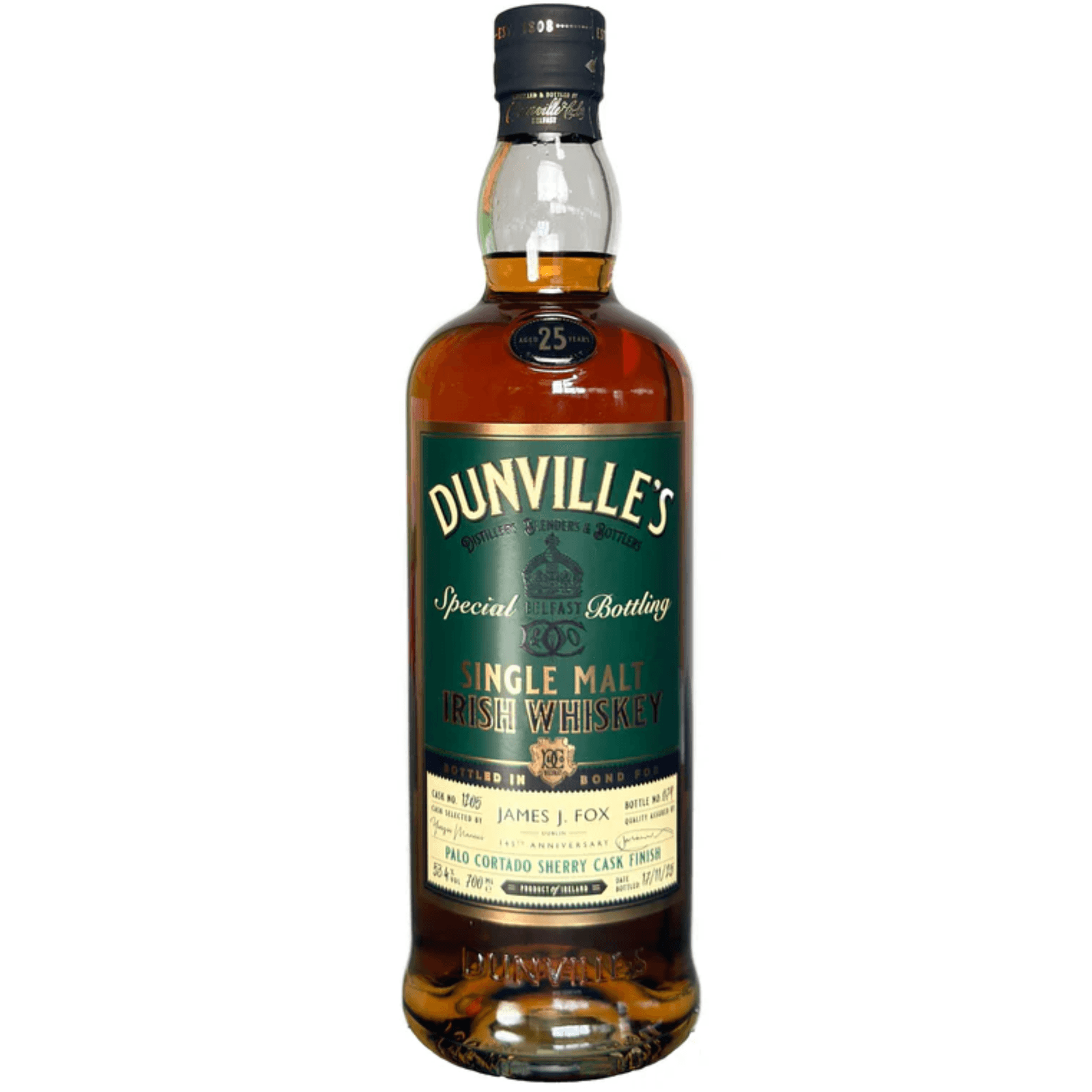 Dunville’s 25 Years Old James J. Fox 145th Anniversary