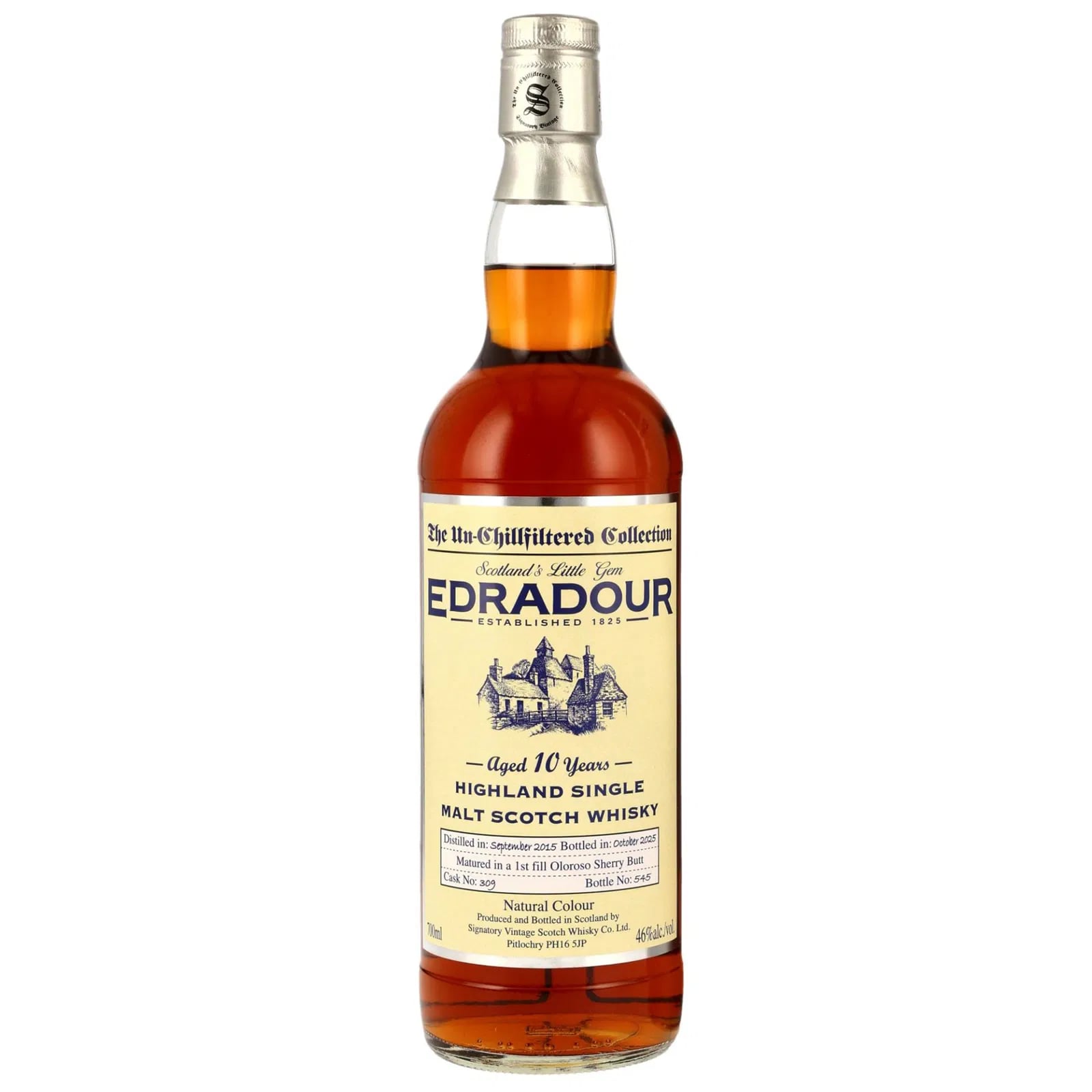 Edradour 10 Years Old 2015 Un-Chillfiltered Signatory Vintage Nr. 309