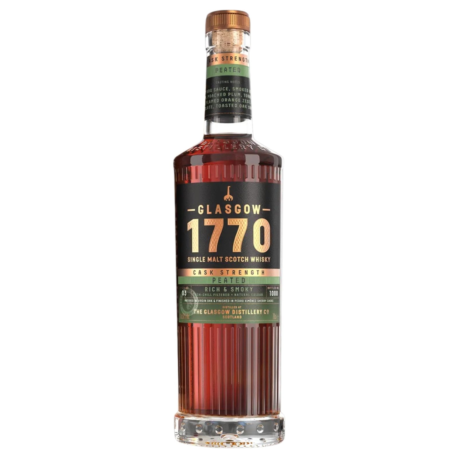 Glasgow 1770 Cask Strength Peated 100 cl Batch Nr.3