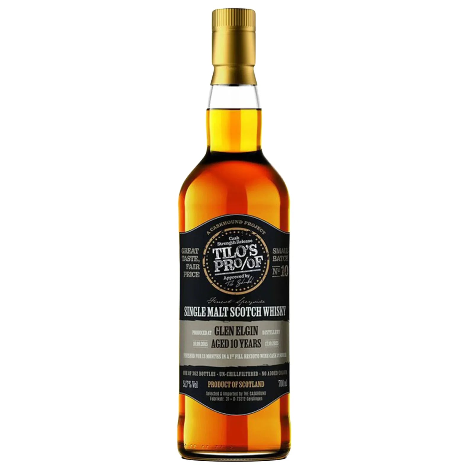 Glen Elgin 10 Years Old Tilo's Proof Batch 10 The Caskhound