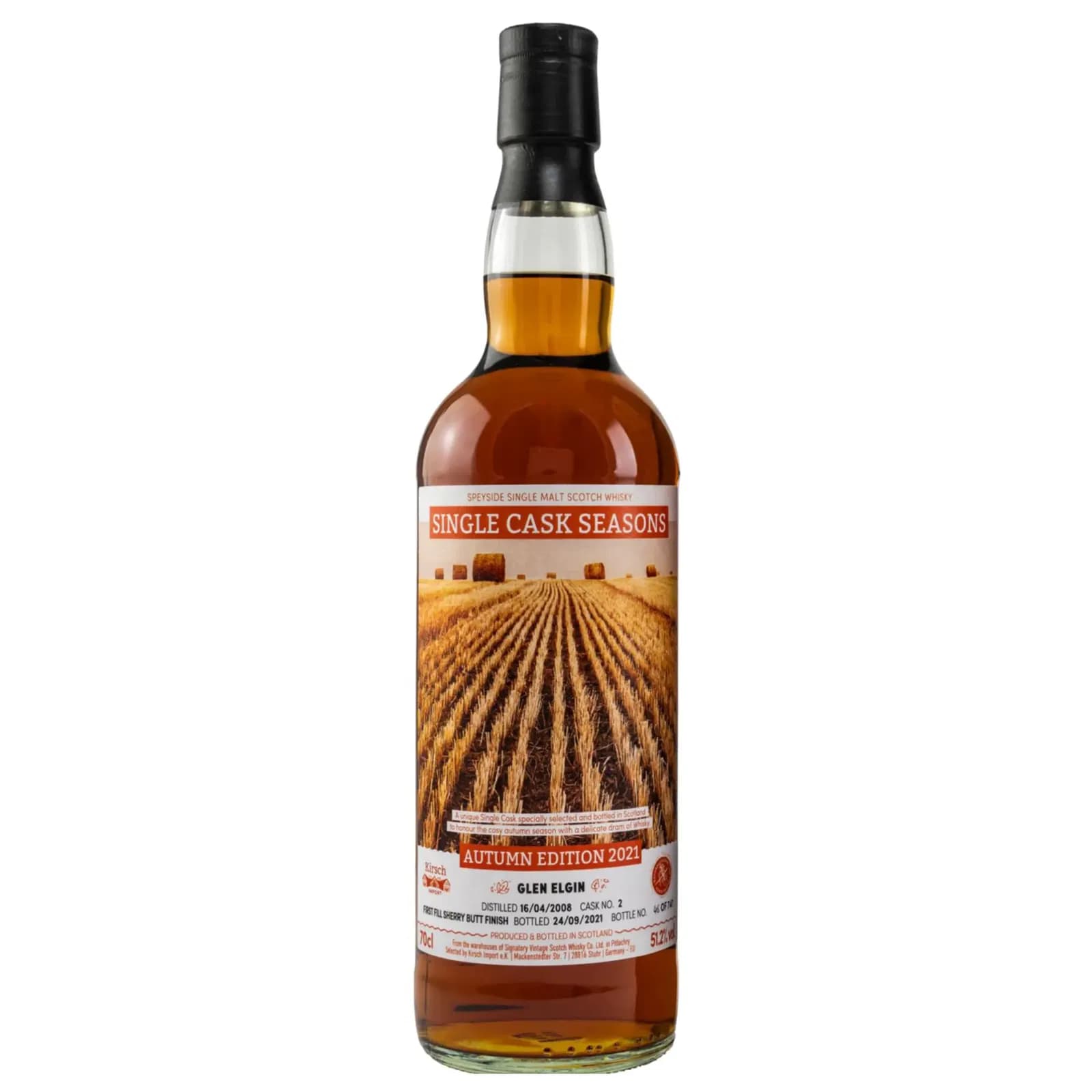 Glen Elgin 13 Years Old 2008 Single Cask Seasons Autumn 2021 Signatory Vintage 2