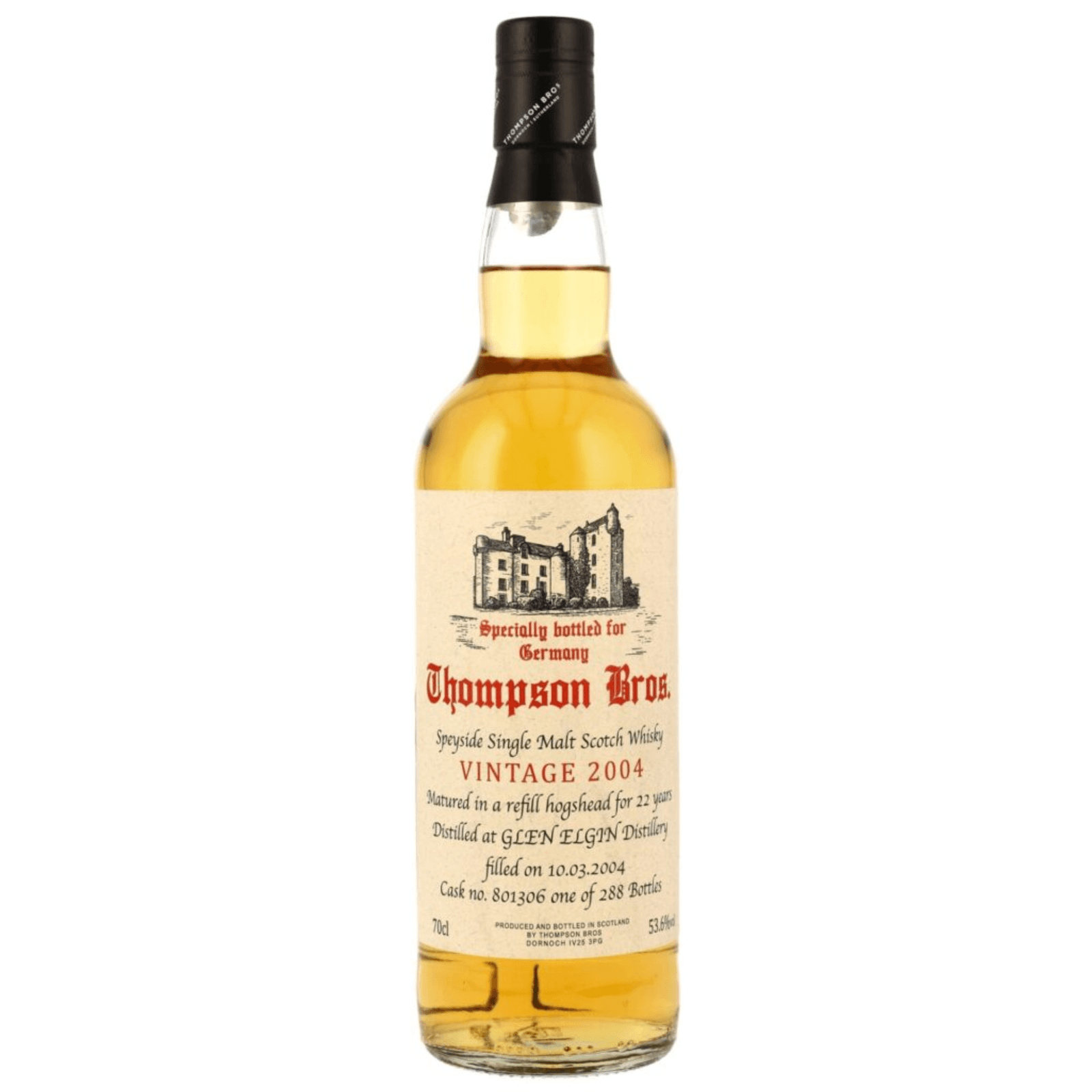Glen Elgin 22 Years Old 2004 German Exclusive Thompson Bros. Cask Nr.801306