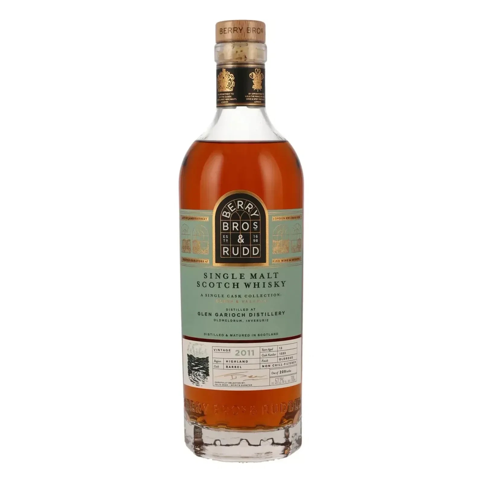Glen Garioch 12 Years Old 2011 A Single Cask Collection Glens & Valleys Berry Bros & Rudd Cask Nr. 1333