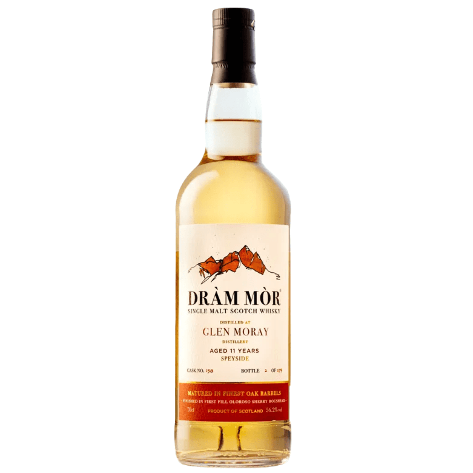 Glen Moray 11 Years Old 2011 Dràm Mòr Cask Nr.158