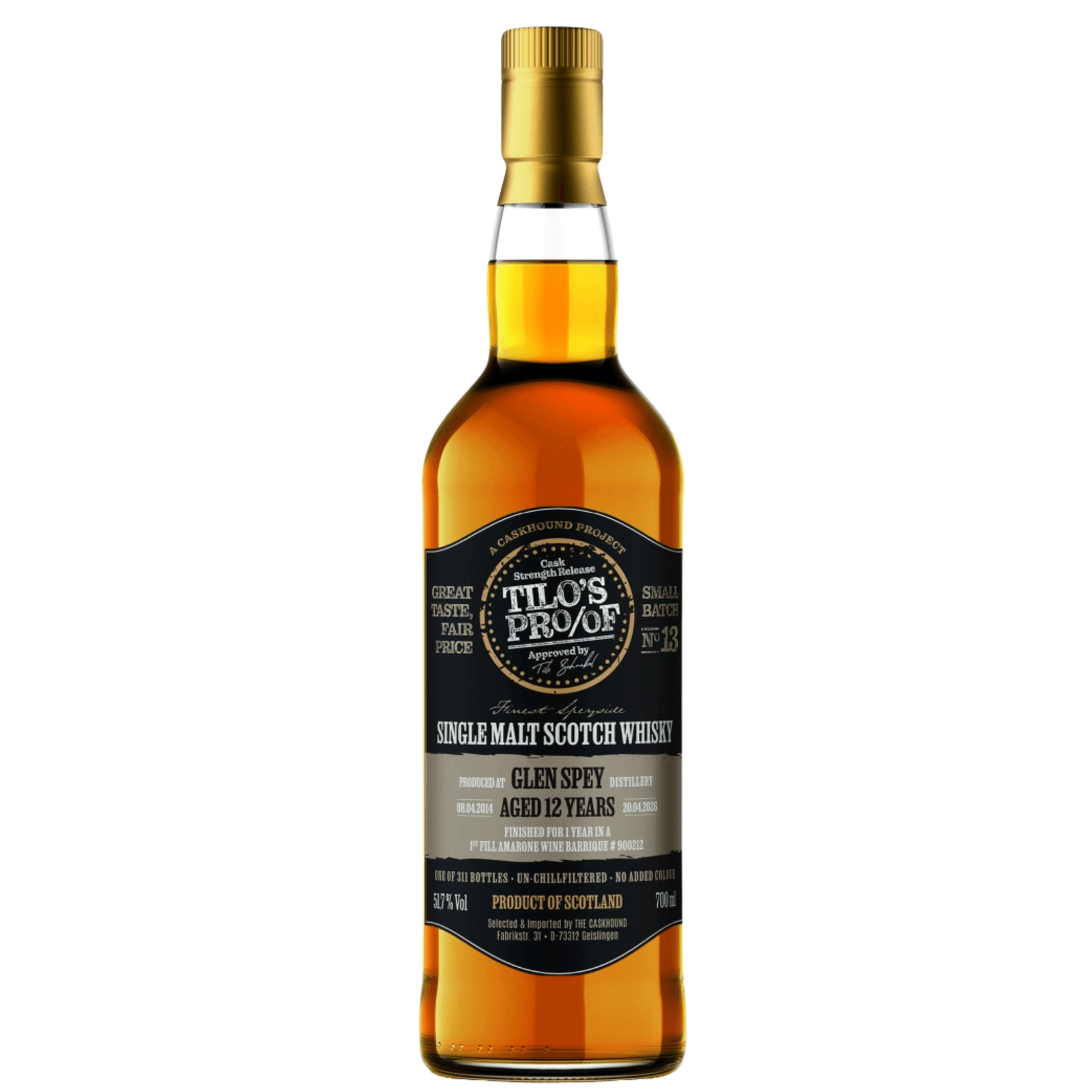 Glen Spey 12 Years Old 2014 Tilo’s Proof #13 The Caskhound