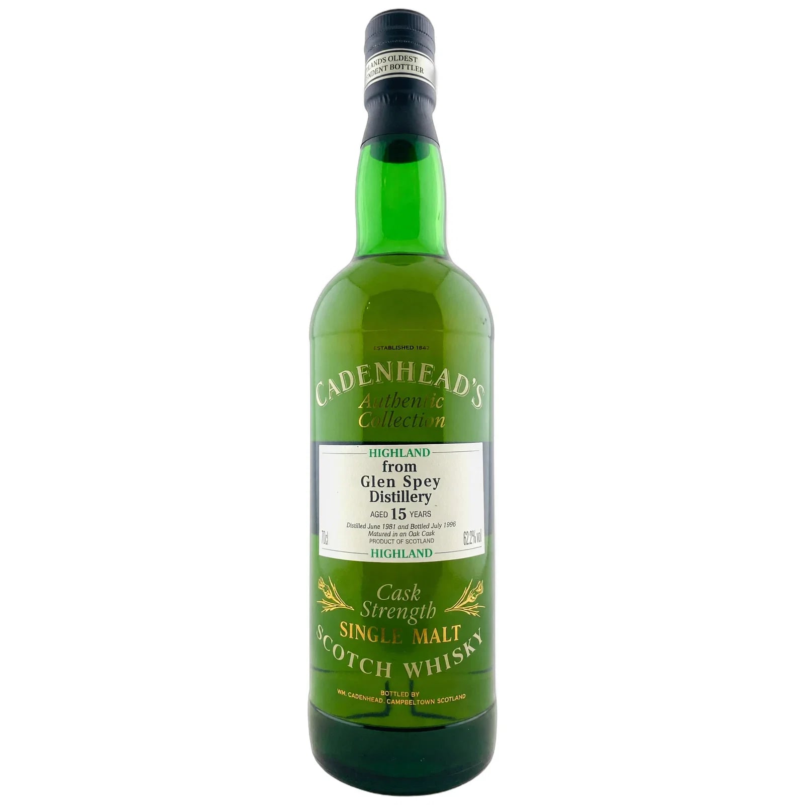 Glen Spey 15 Years Old 1981 Authentic Collection Cadenhead'S