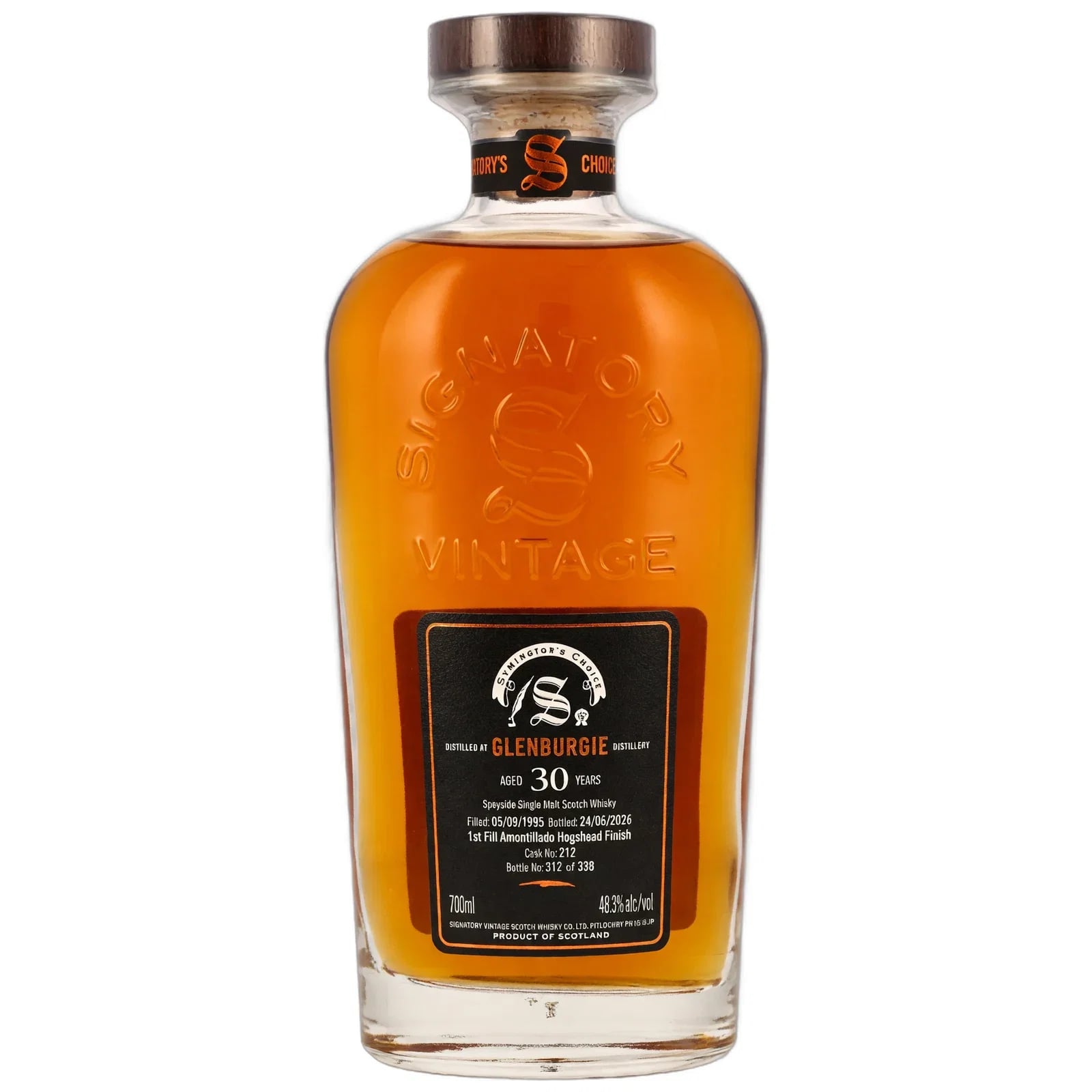 Glenburgie 30 Years Old 1995 Cask Strength Collection Symington’s Choice Signatory Vintage Cask Nr. 212