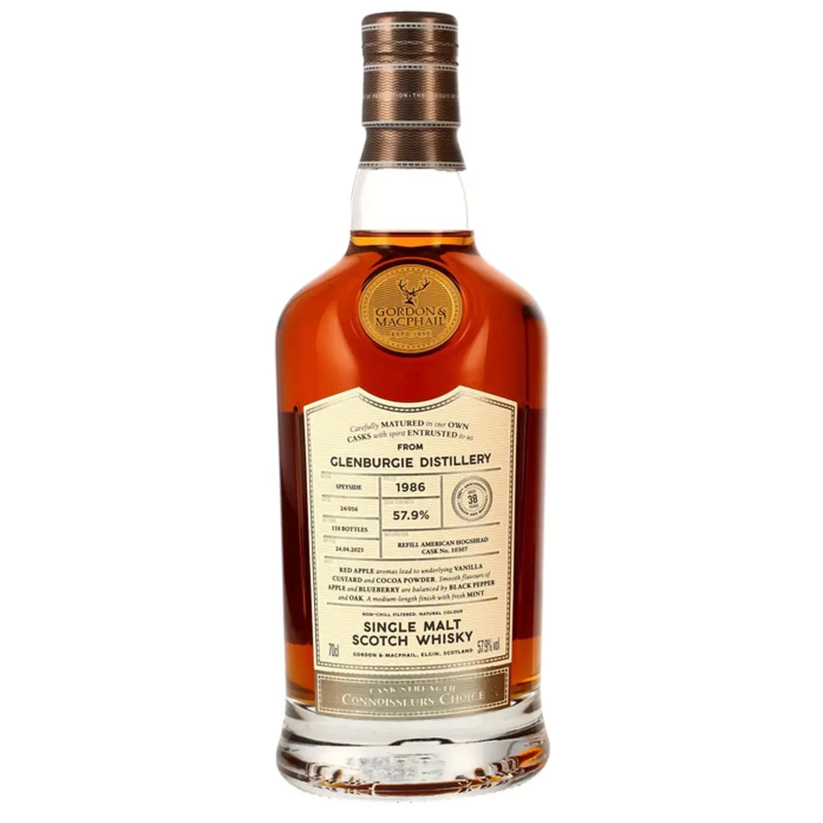 Glenburgie 38 Years Old 1986 Connoisseurs Choice Cask Strength Gordon & MacPhail Cask 10307