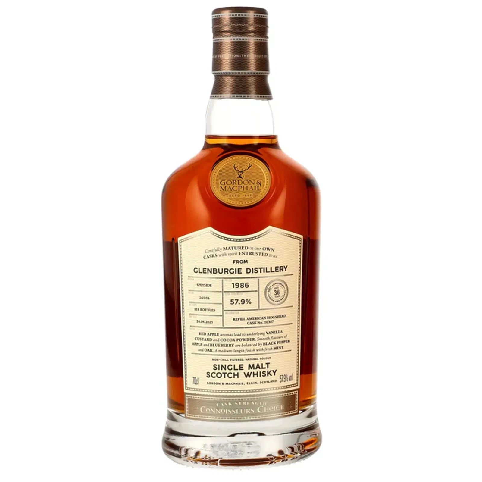 Glenburgie 38 Years Old 1986 Connoisseurs Choice Cask Strength Gordon & MacPhail Cask 10307