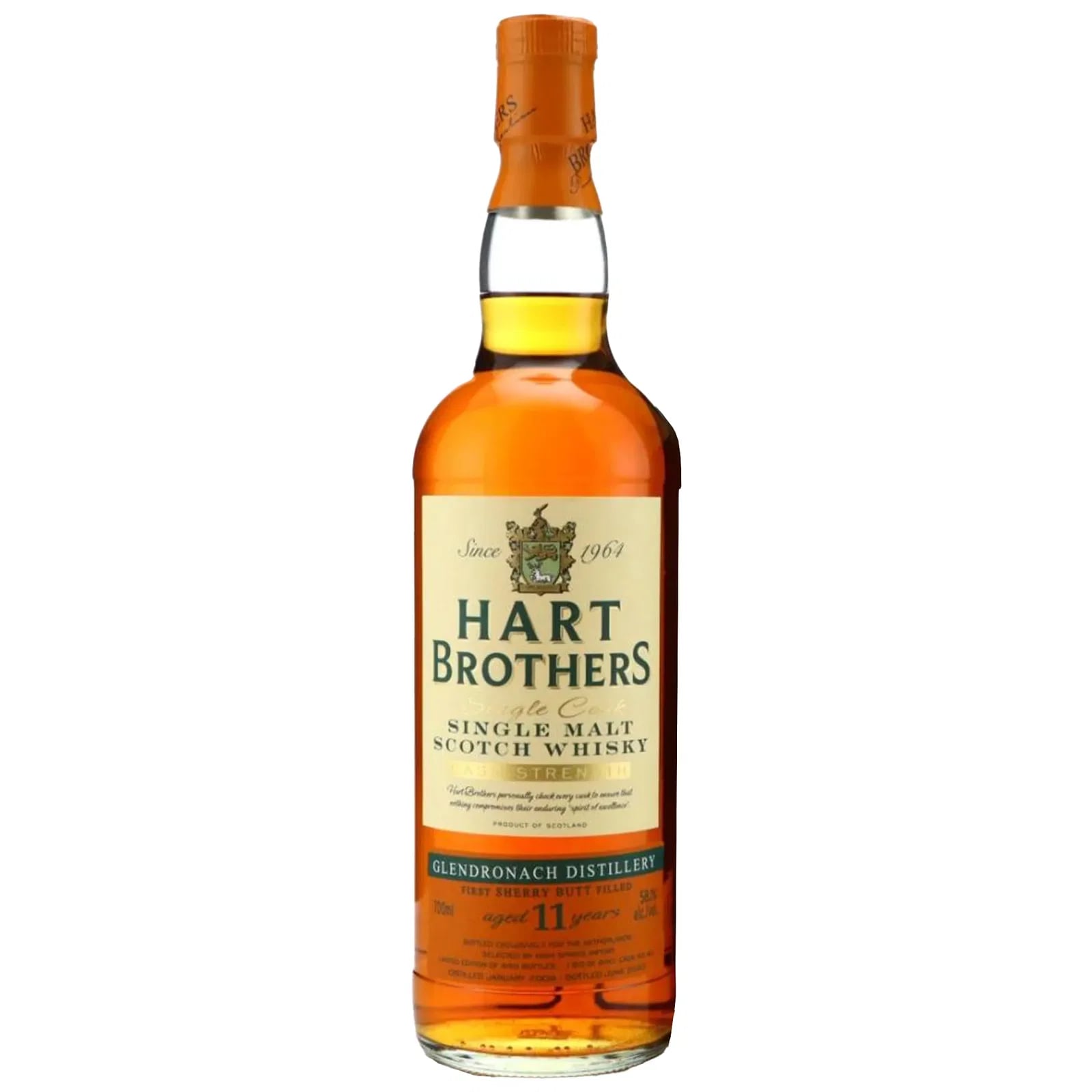 Glendronach 11 Years Old 2009 Single Cask Cask Strength Hart Brothers 40