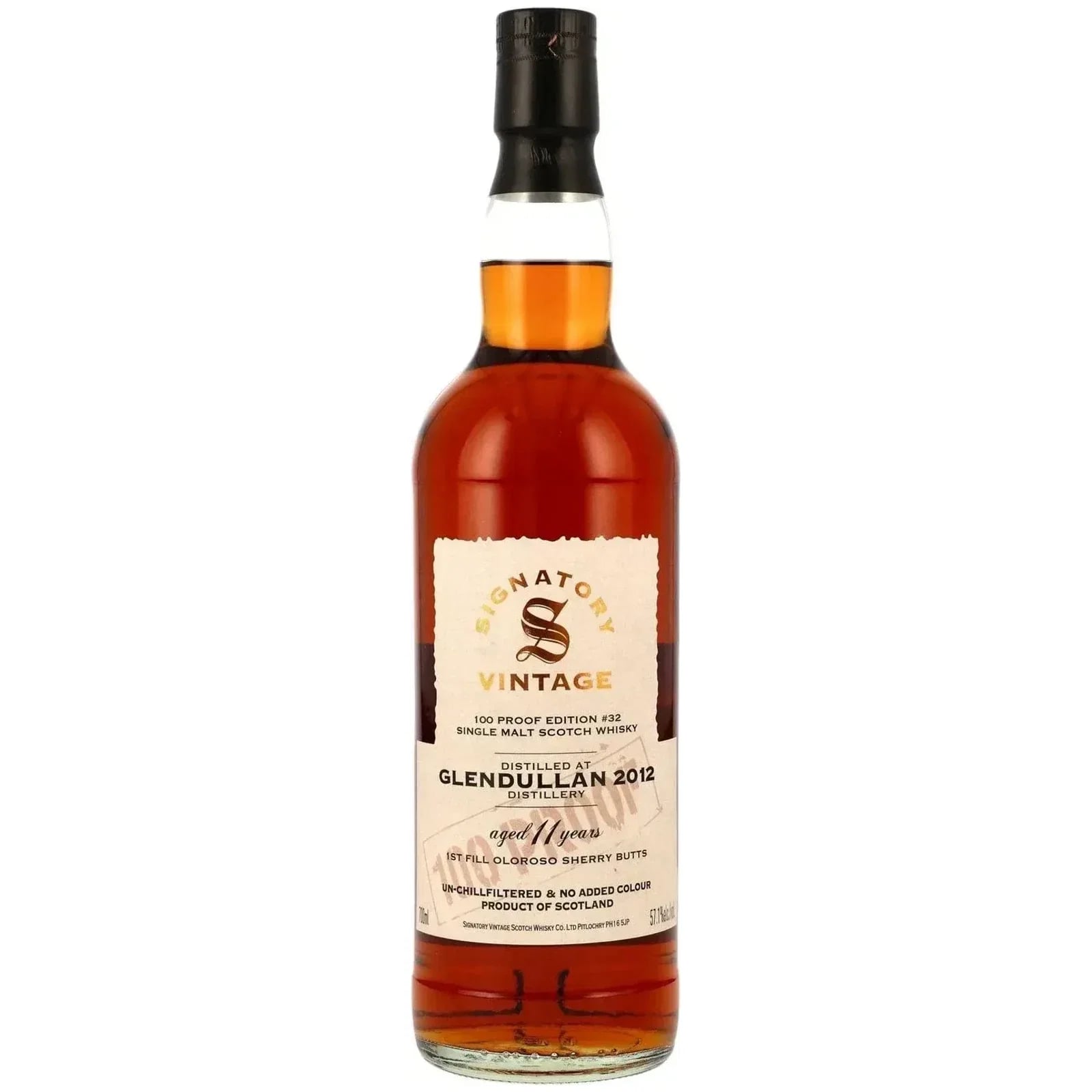 Glendullan 11 Years Old 2012 100 Proof Edition #32 Signatory Vintage