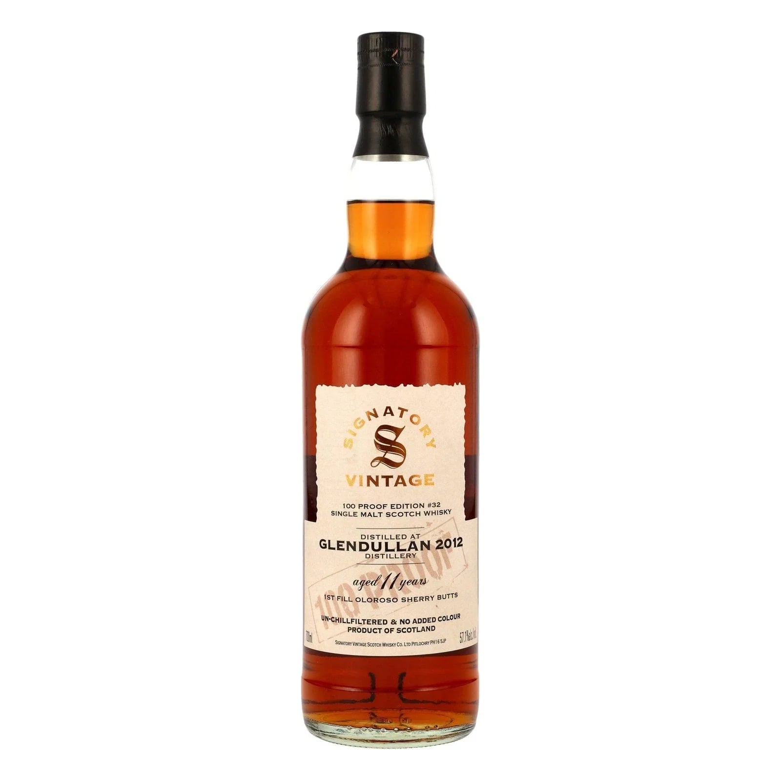 Glendullan 11 Years Old 2012 100 Proof Edition #32 Signatory Vintage