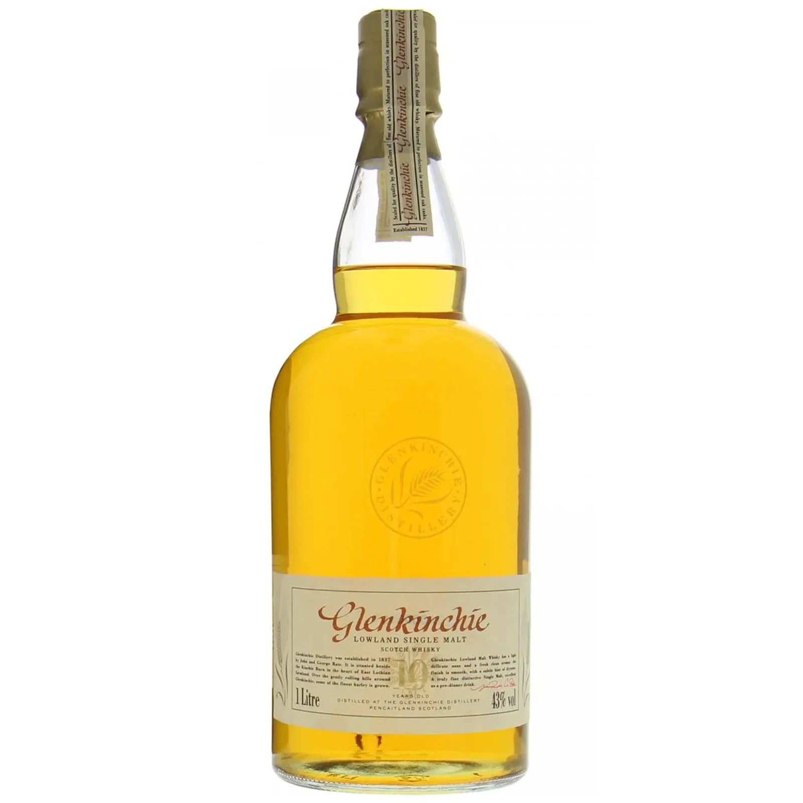 Glenkinchie 10 Years Old Lowland Single Malt 100cl