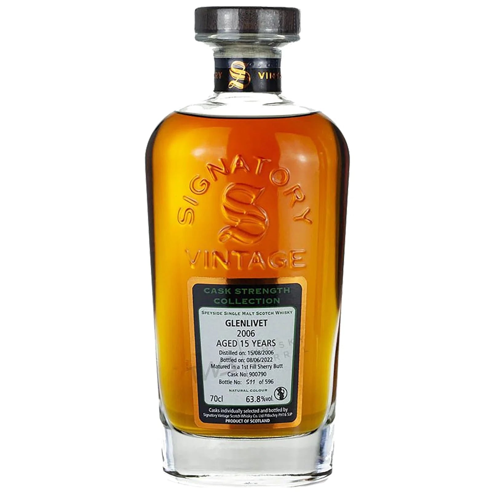 Glenlivet 15 Years Old 2006 Cask Strength Collection Signatory Vintage 900790