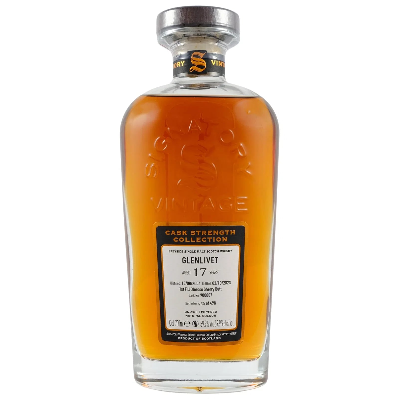Glenlivet 17 Years Old 2006 Cask Strength Collection Signatory Vintage 900807