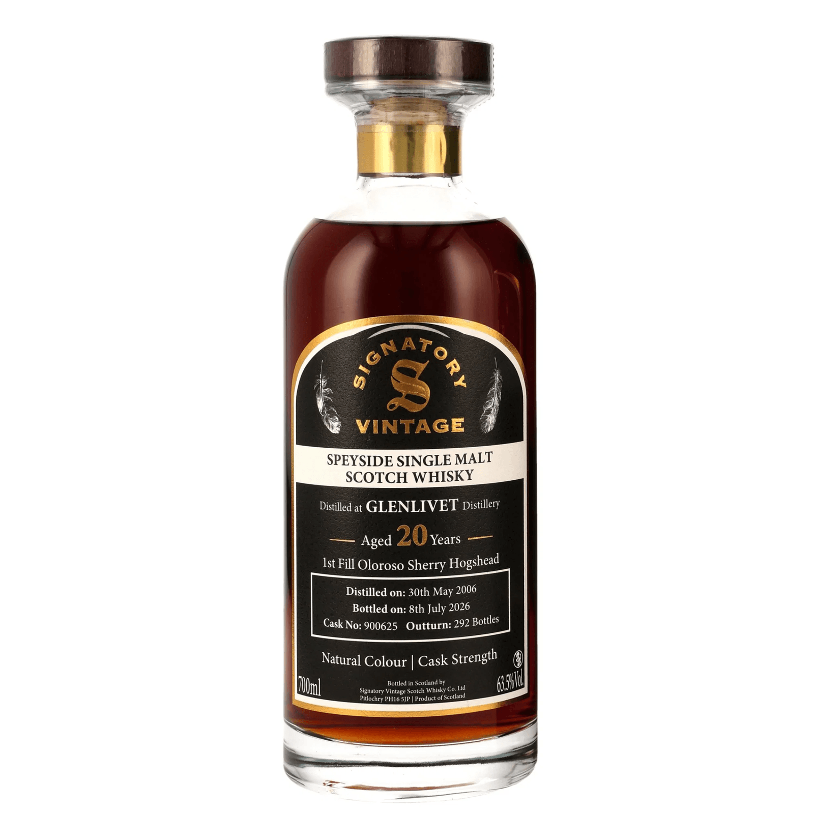 Glenlivet 20 Years Old 2006 Signatory Vintage Cask Nr.900625