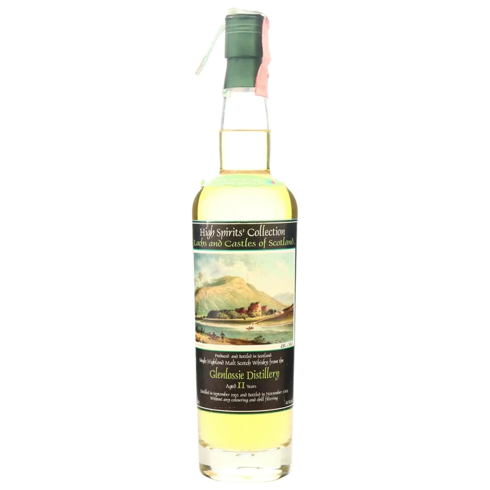 Glenlossie 11 Years Old 1992 Lochs and Castles of Scotland No 2 High Spirits' Collection 1560