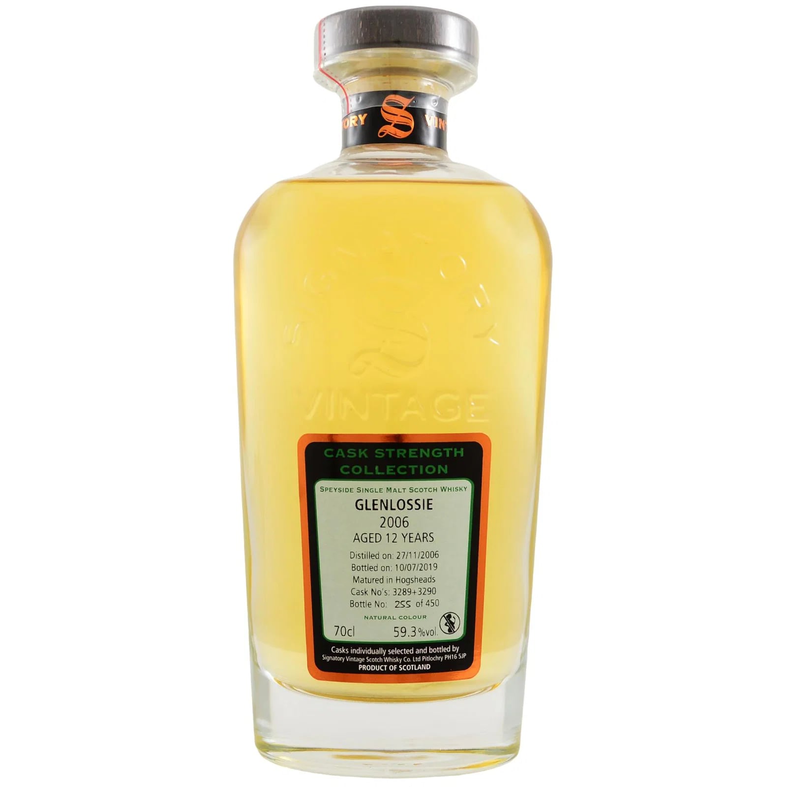 Glenlossie 12 Years Old 2006 Cask Strength Collection Signatory Vintage 3289+3290