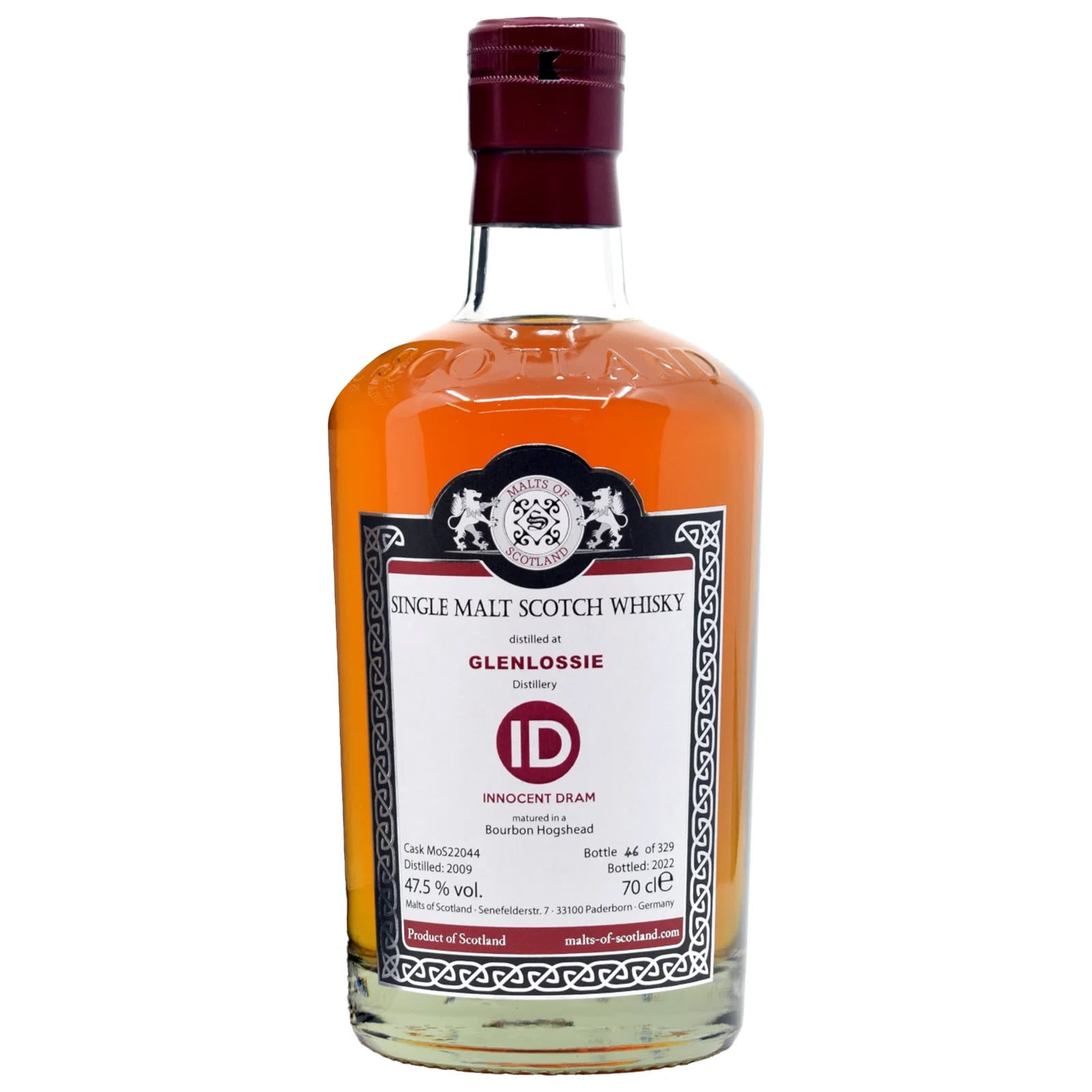 Glenlossie 2009 Innocent Dram Malts of Scotland MoS 22044