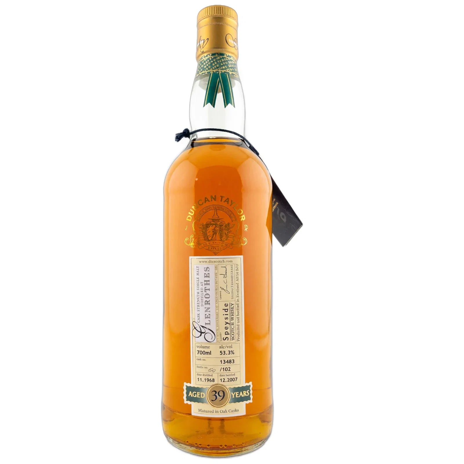Glenrothes 39 Years Old 1968 Rare Auld Duncan Taylor Cask Nr. 13483
