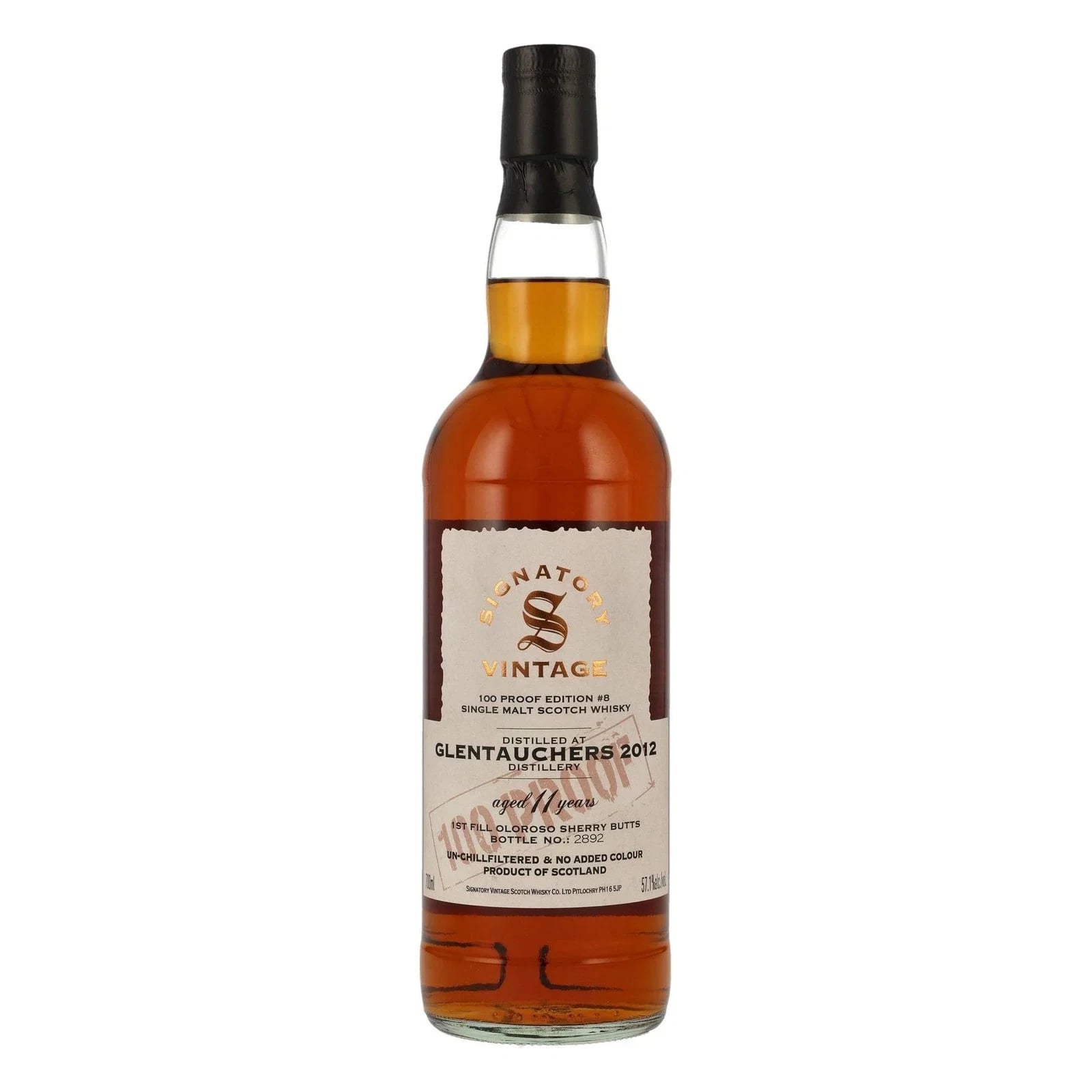 Glentauchers 11 Years Old 2012 100 Proof Edition #8 Signatory Vintage