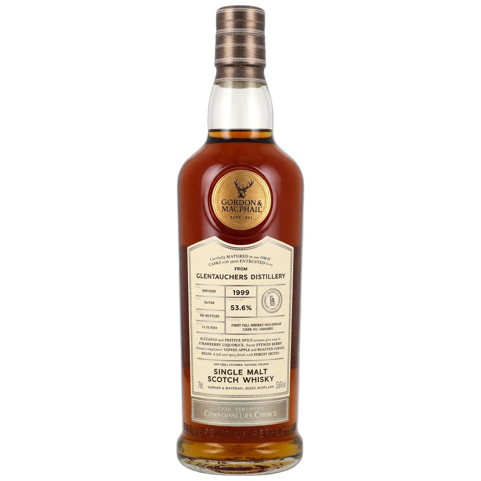 Glentauchers 25 Years Old 1999 Connoisseurs Choice Cask Strength Gordon & Macphail Cask Nr. 16603801