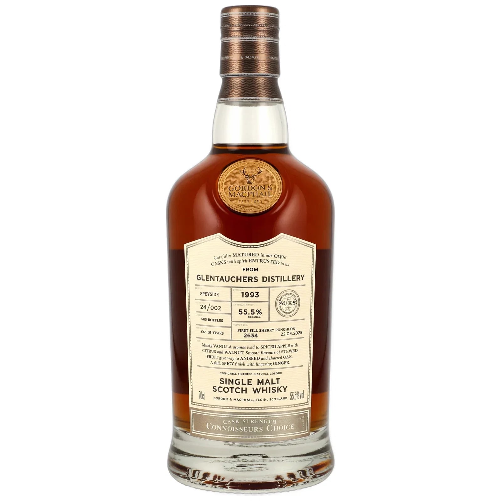 Glentauchers 31 Years Old 1993 Connoisseurs Choice Cask Strength Gordon & Macphail 2634