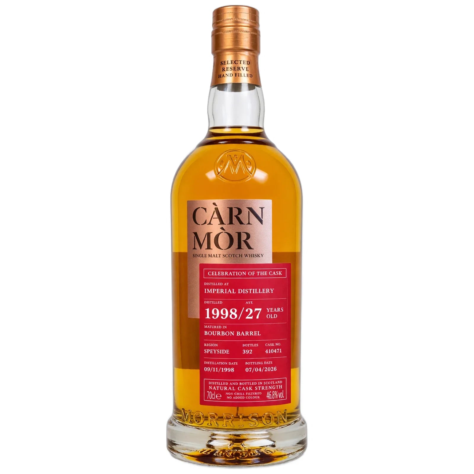 Imperial 27 Years Old 1998 Càrn Mòr Celebration Of The Cask Morrison Scotch Whisky Distillers
