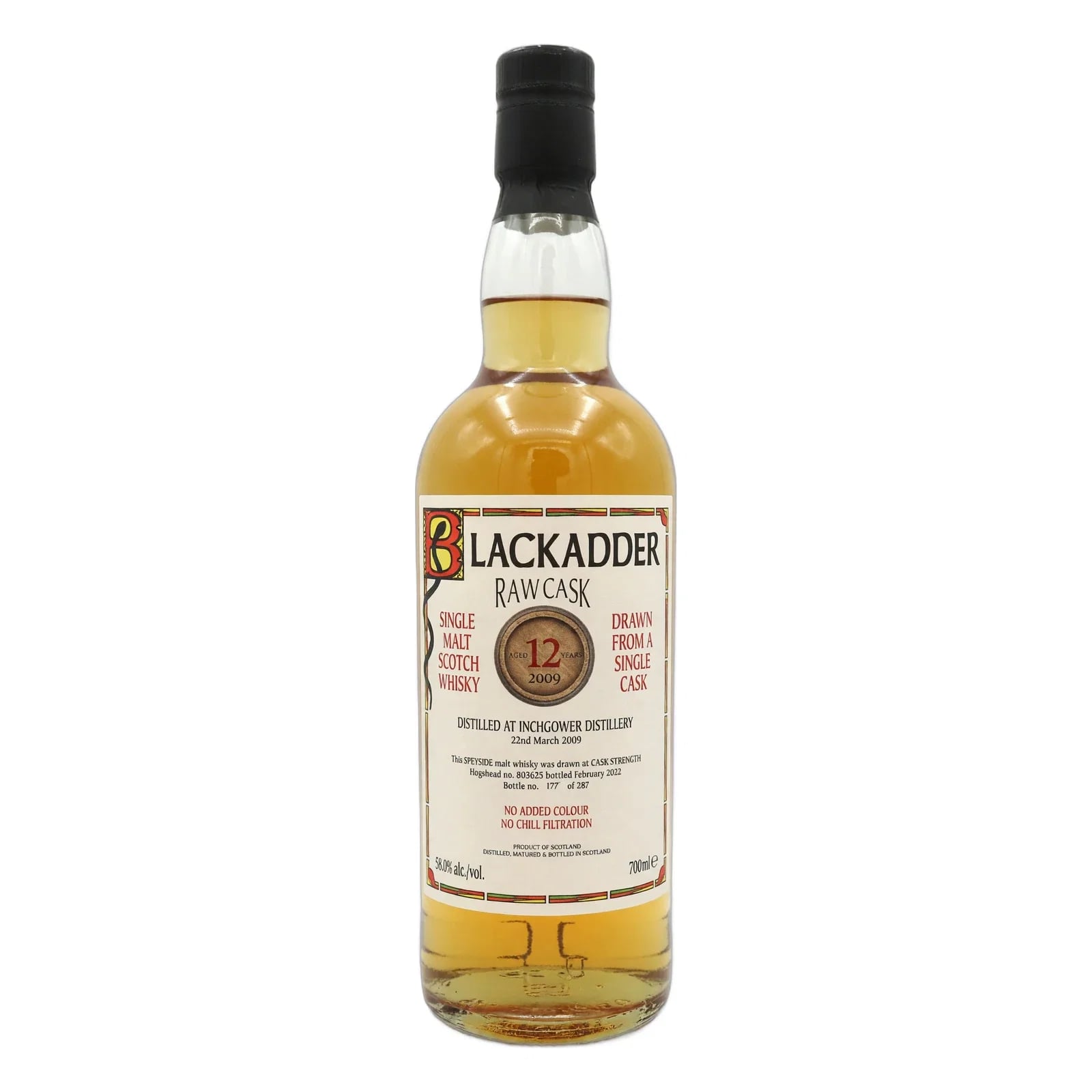 Inchgower 12 Years Old 2009 Blackadder Raw Cask