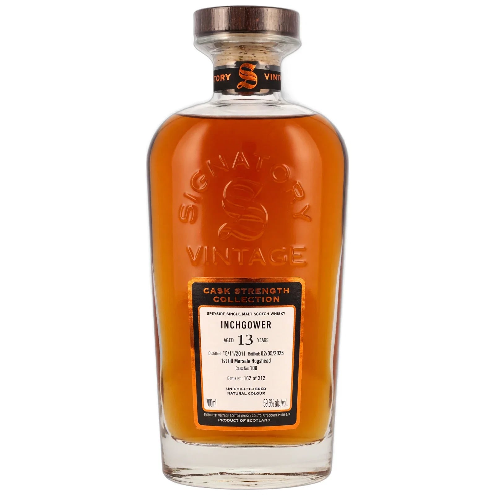 Inchgower 13 Years Old 2011 Cask Strength Collection Signatory Vintage Cask Nr. 108
