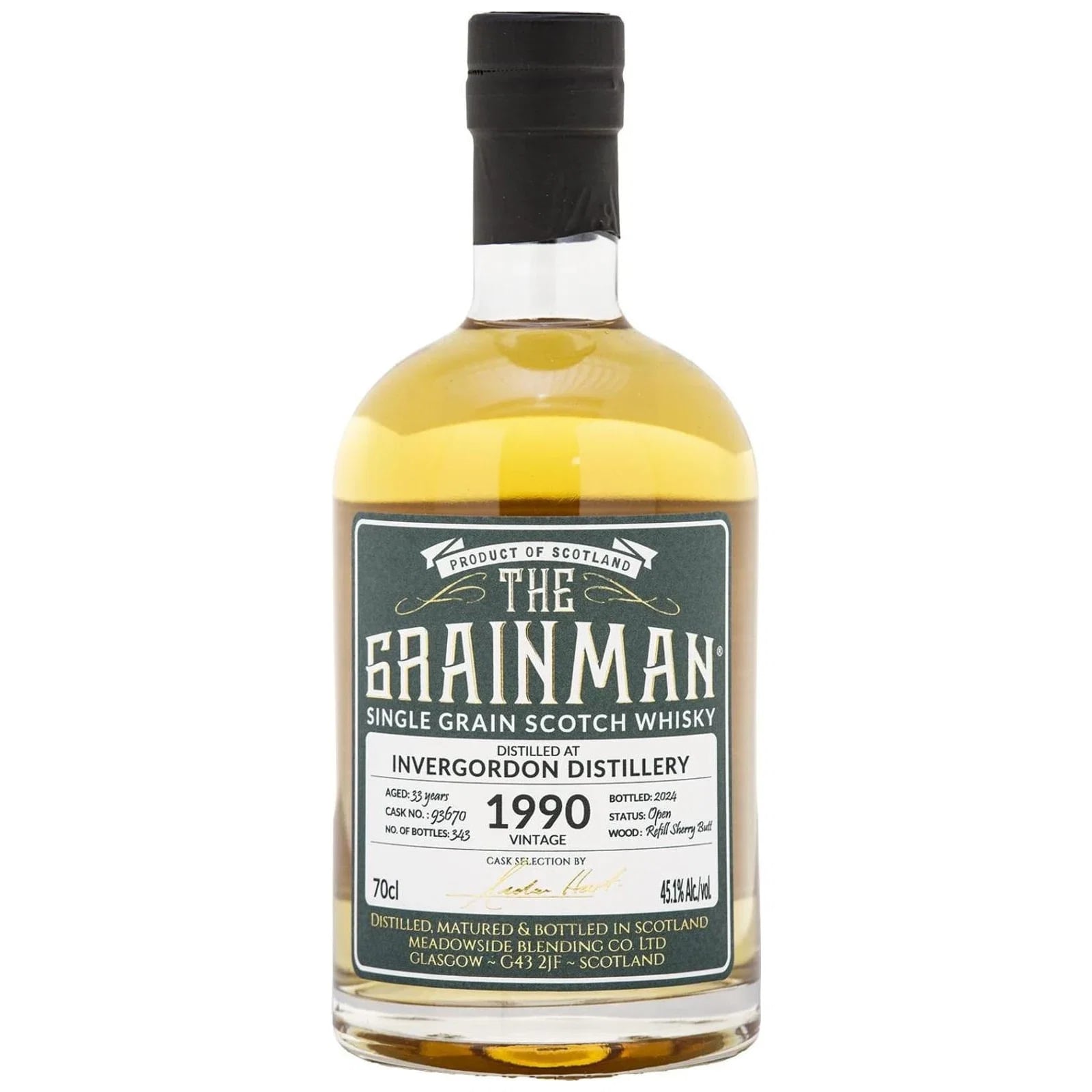 Invergordon 33 Years Old 1990 The Grainman Cask Nr. 93670