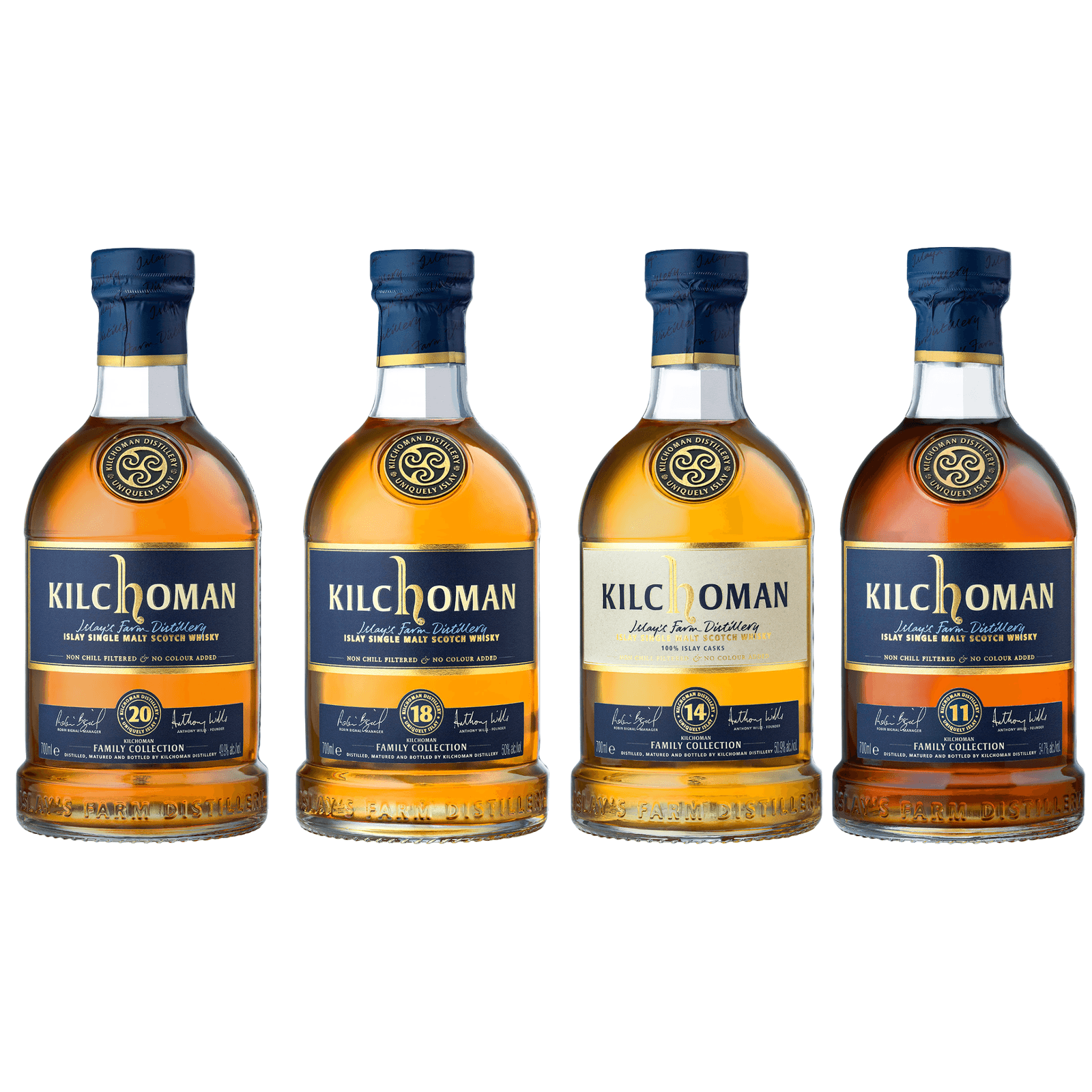 Kilchoman Family Collection 1st Edition Set (20 Years Old, 18 Years Old, 14 Years Old, 11 Years Old)