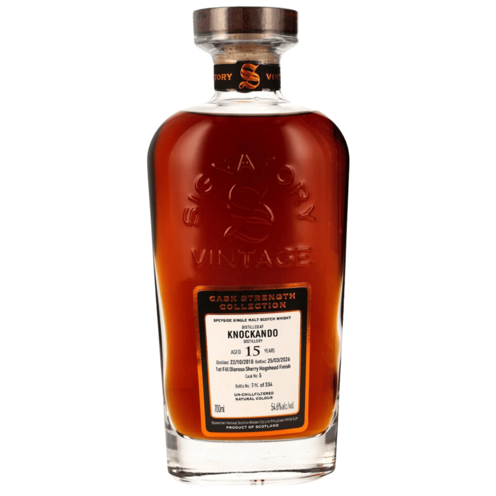 Knockando 15 Years Old 2010 Signatory Vintage Cask Nr.5
