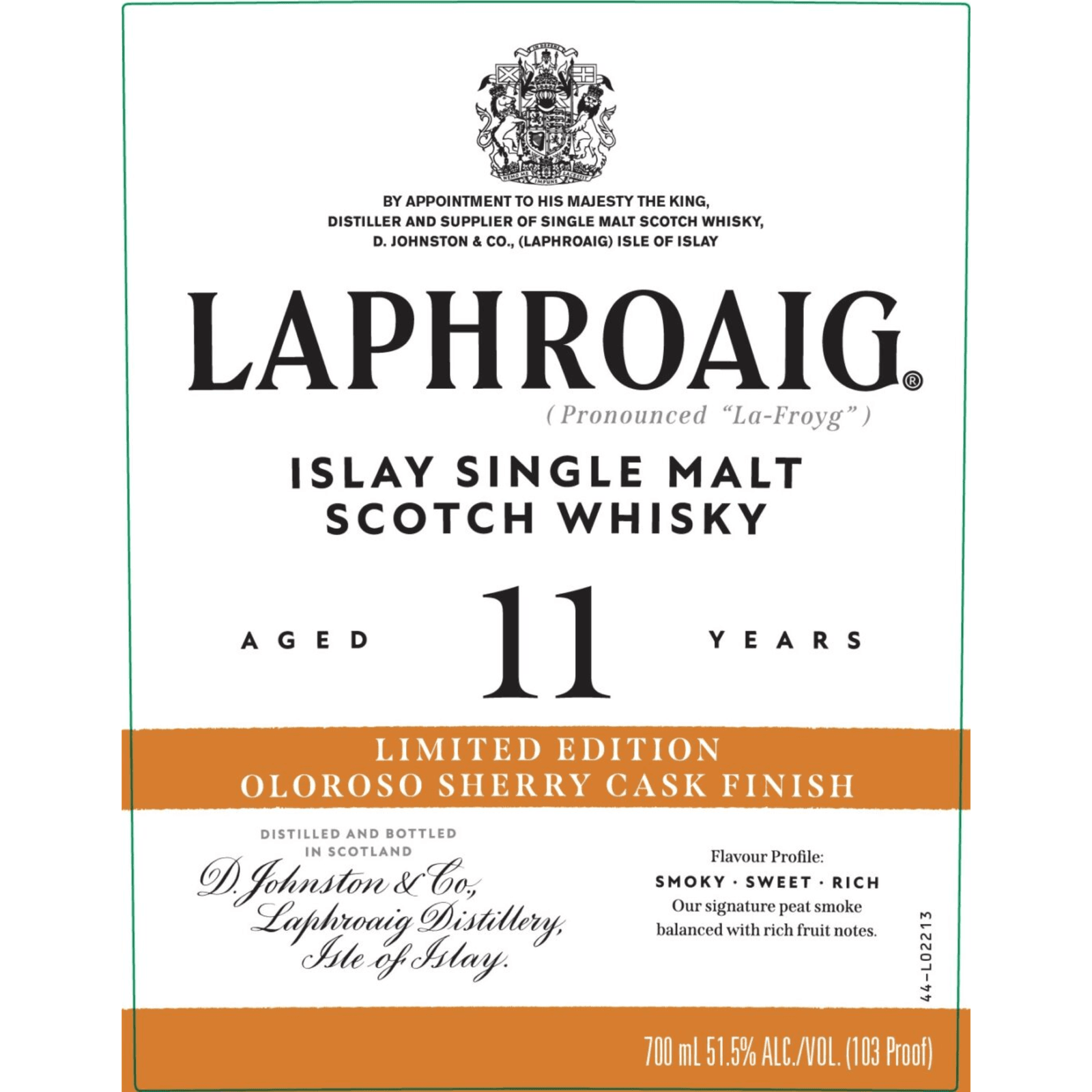 Laphroaig 11 Years Old Oloroso Sherry Cask Finish Limited Edition