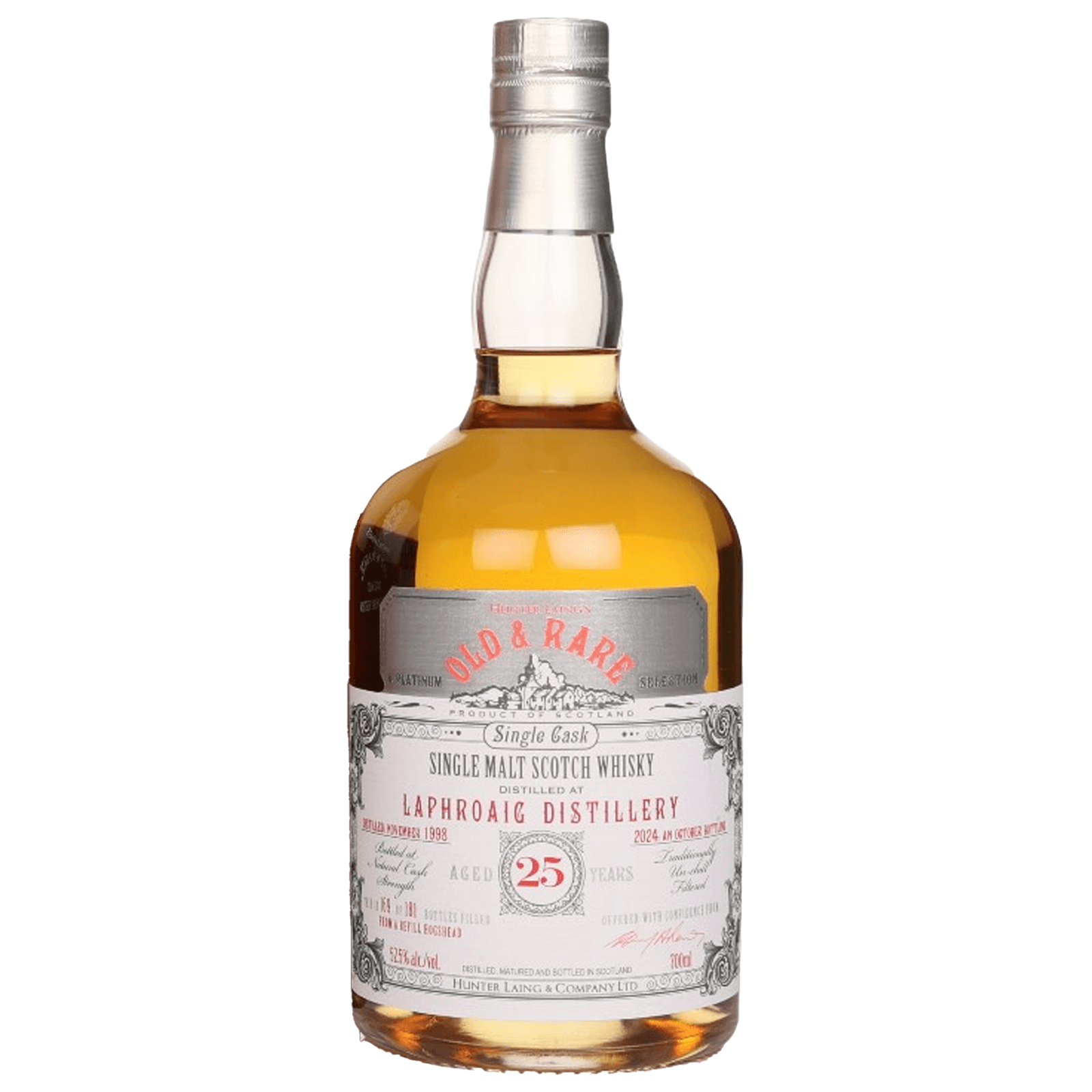 Laphroaig 25 Years Old 1997 Old & Rare A Platinum Selection Hunter Laing